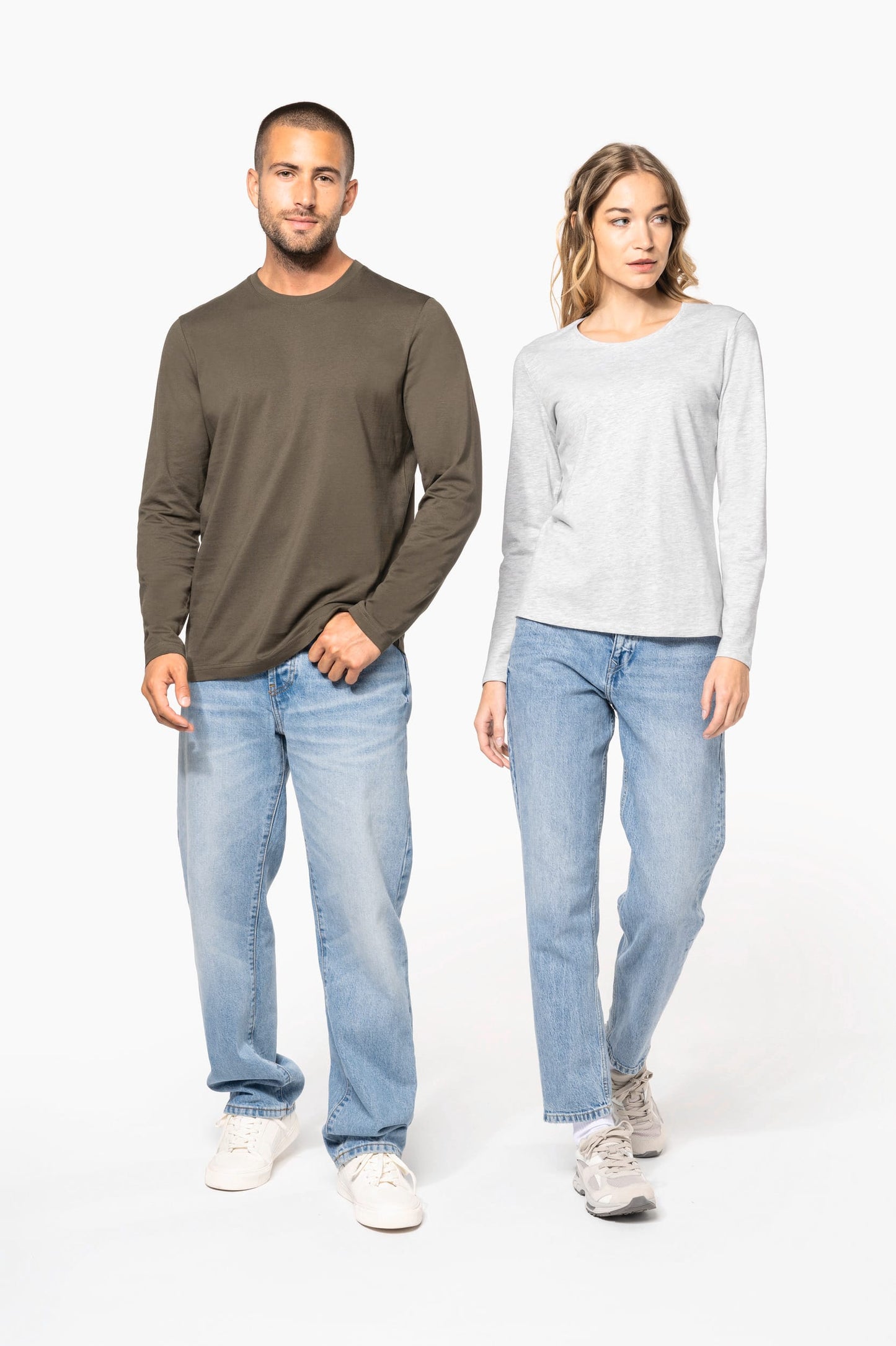 K383 - T-shirt donna manica lunga girocollo