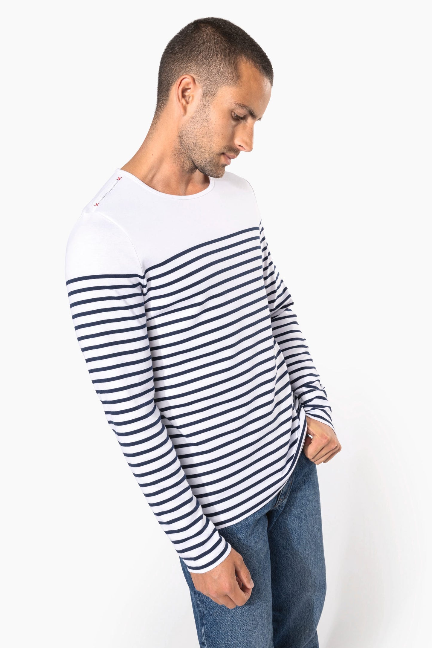 K366 - Maglia uomo alla marinara Breton manica lunga