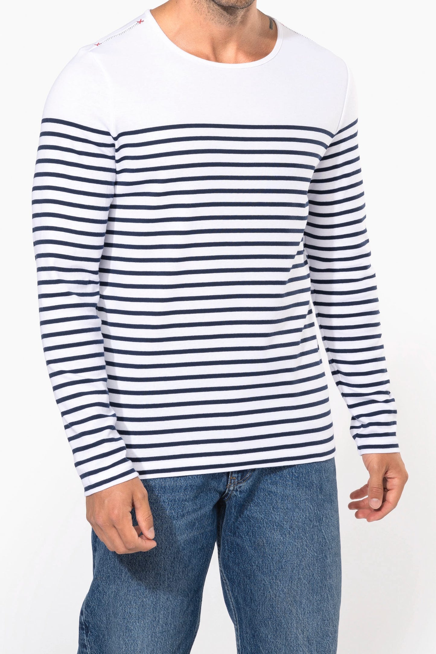 K366 - Maglia uomo alla marinara Breton manica lunga