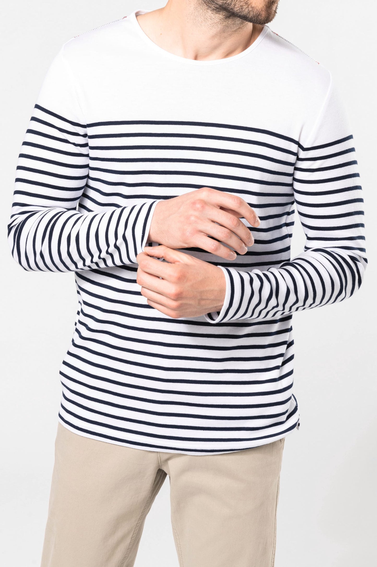 K366 - Maglia uomo alla marinara Breton manica lunga