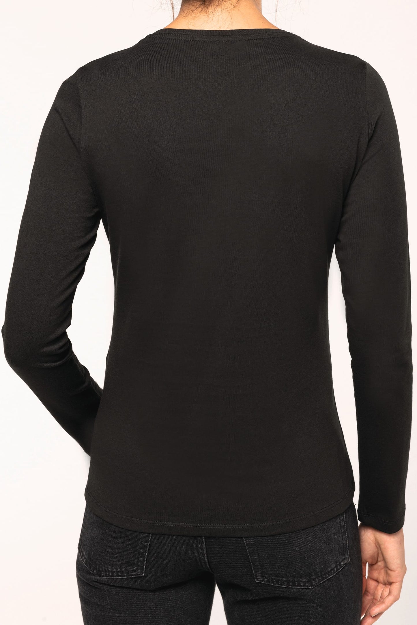 K383 - T-shirt donna manica lunga girocollo