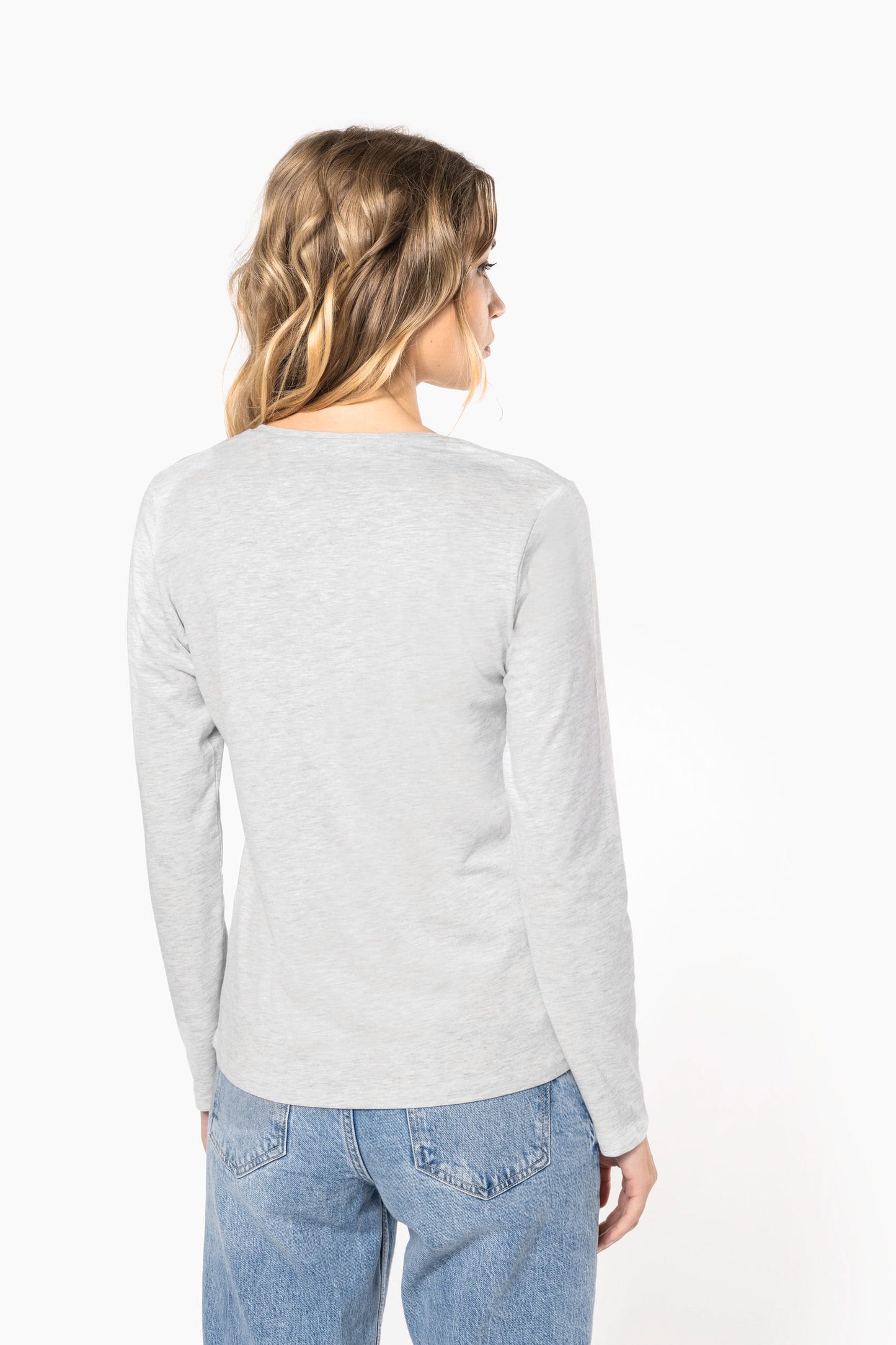 K383 - T-shirt donna manica lunga girocollo