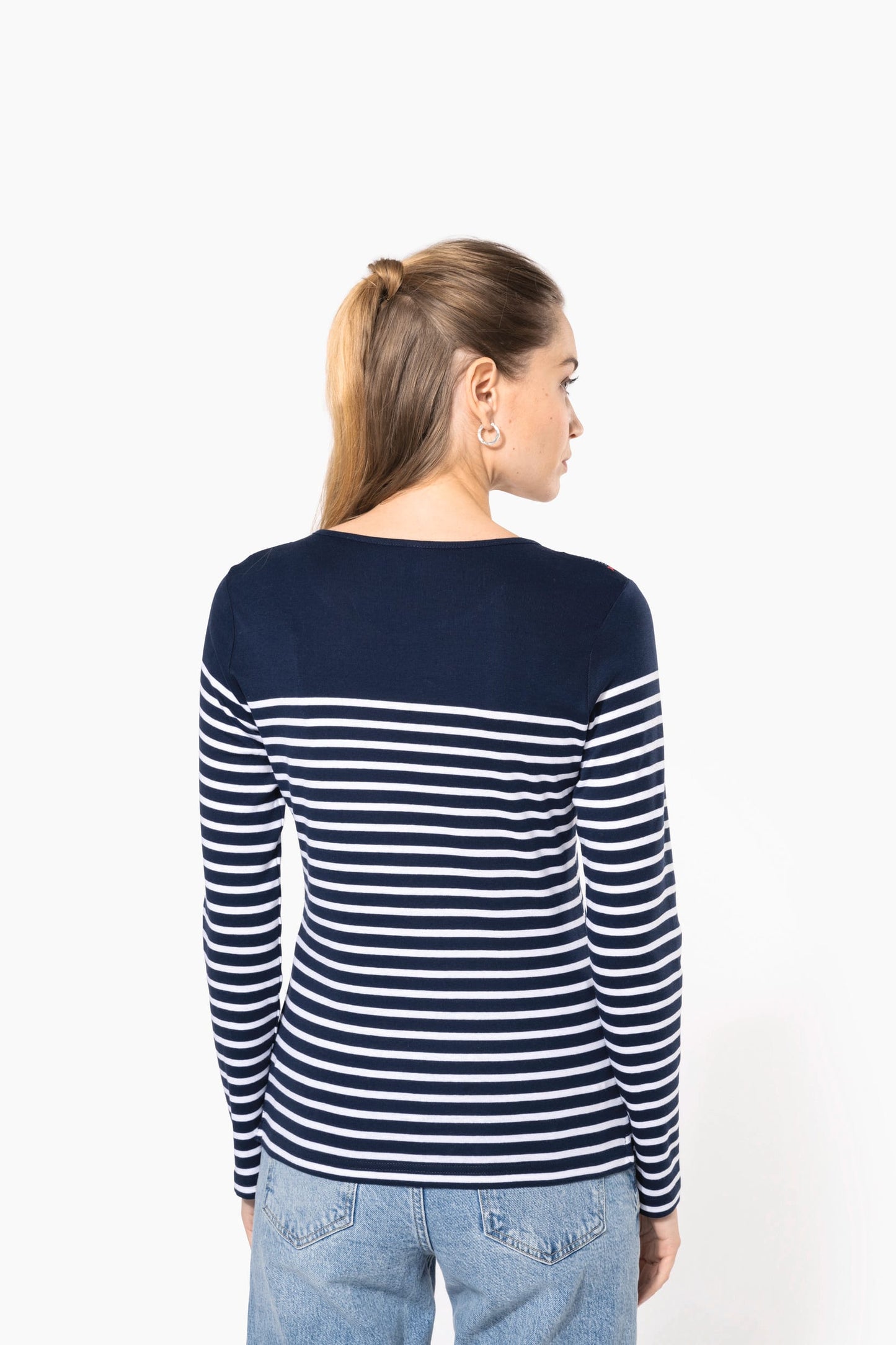 K386 - Maglia donna alla marinara Breton manica lunga
