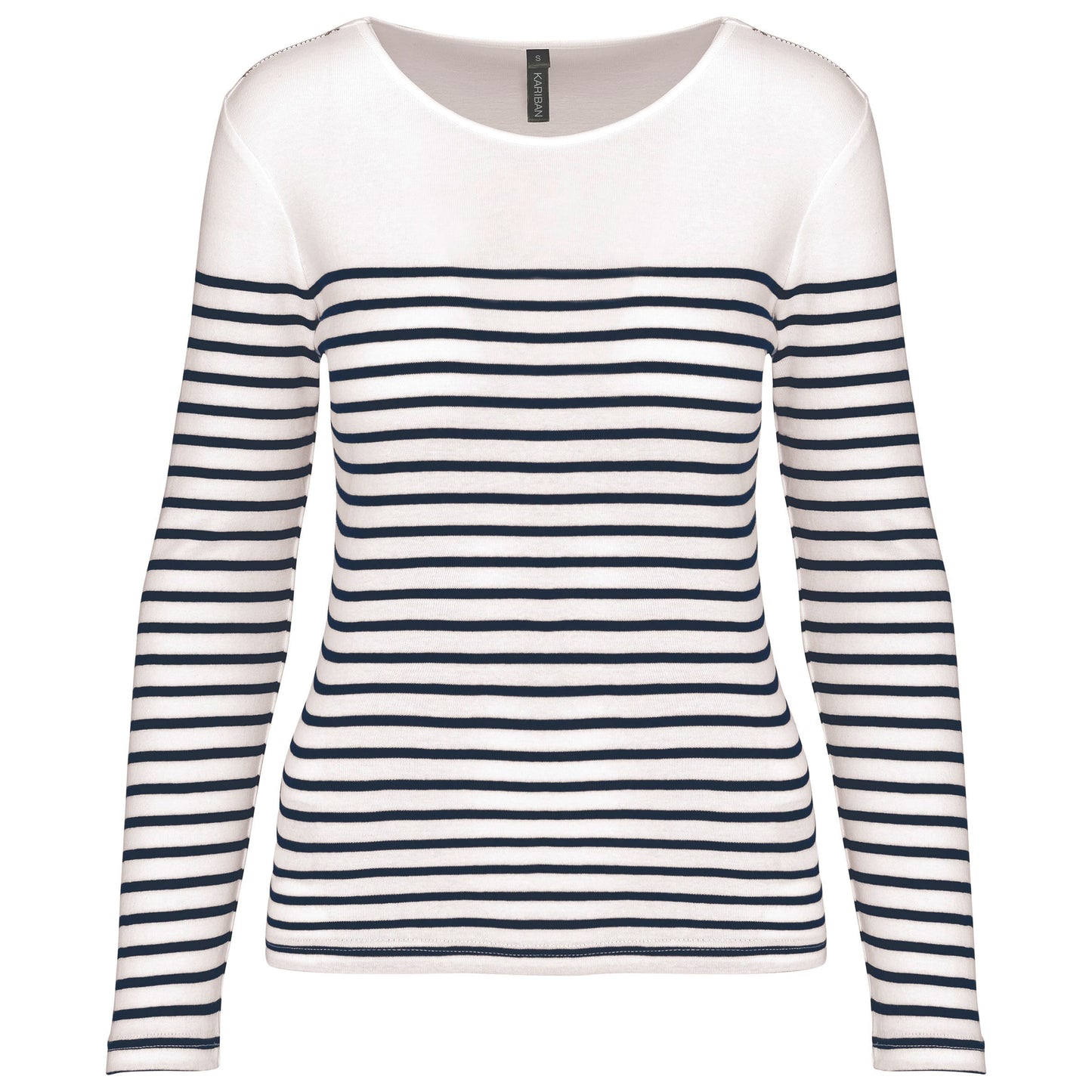 K386 - Maglia donna alla marinara Breton manica lunga