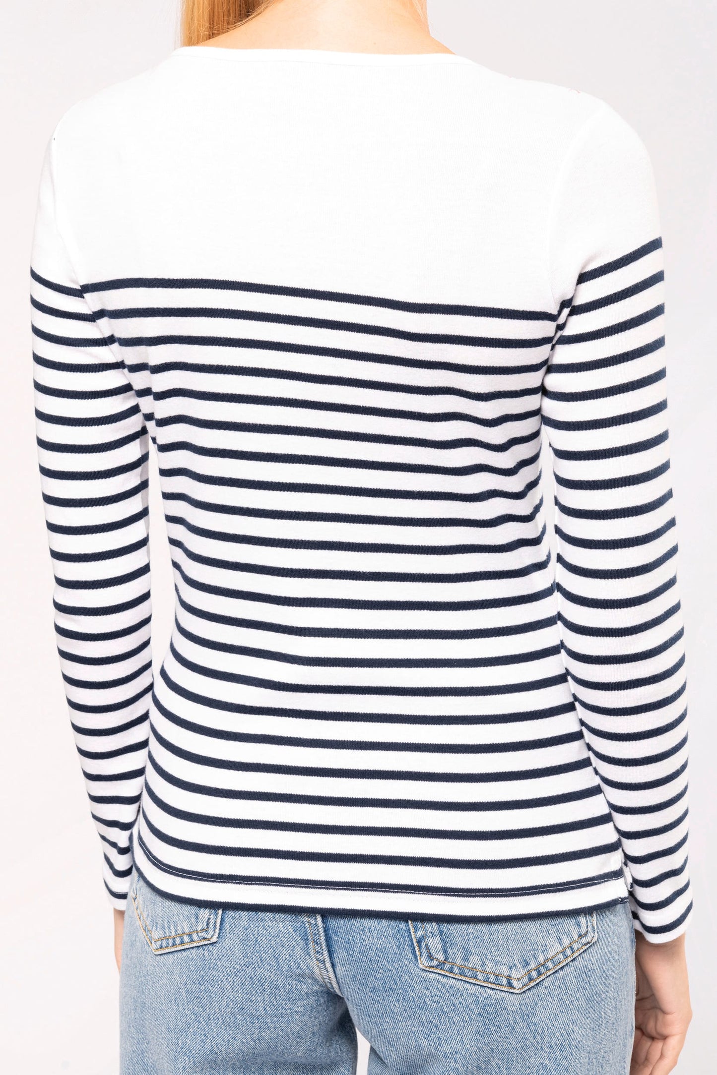K386 - Maglia donna alla marinara Breton manica lunga