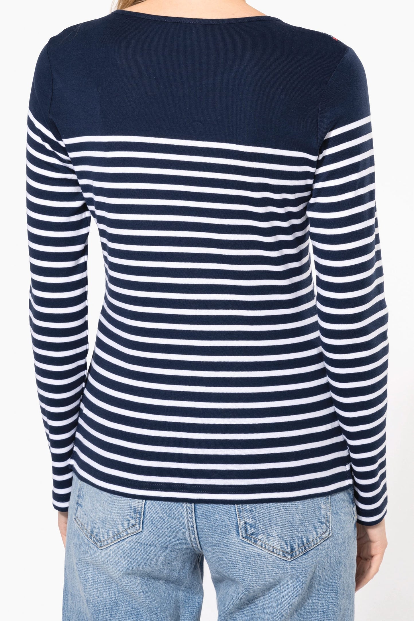 K386 - Maglia donna alla marinara Breton manica lunga