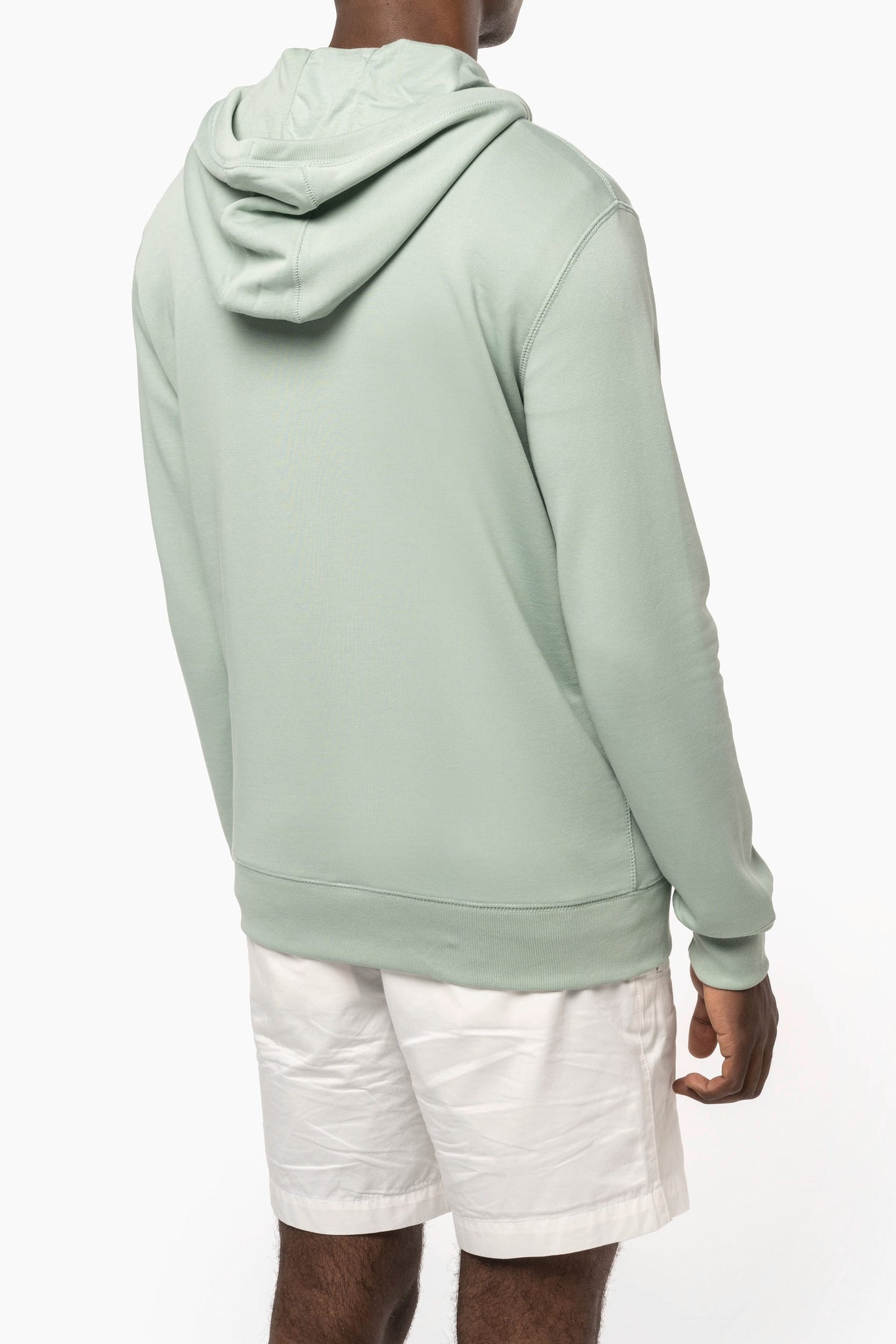 K4008 - Felpa unisex ecosostenibile con zip e cappuccio NON GARZATA