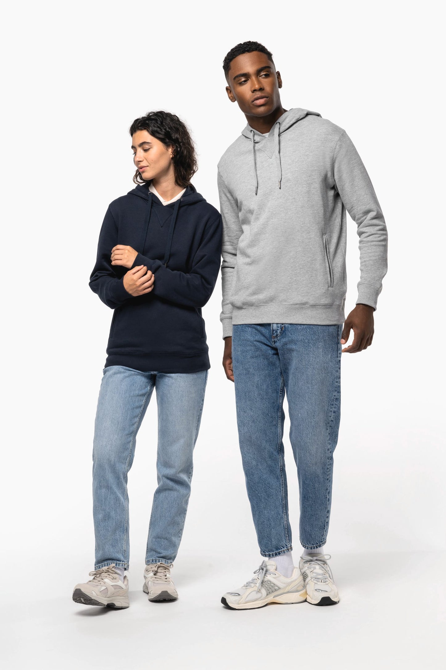K4009 - Felpa unisex ecosostenibile con cappuccio NON GARZATA