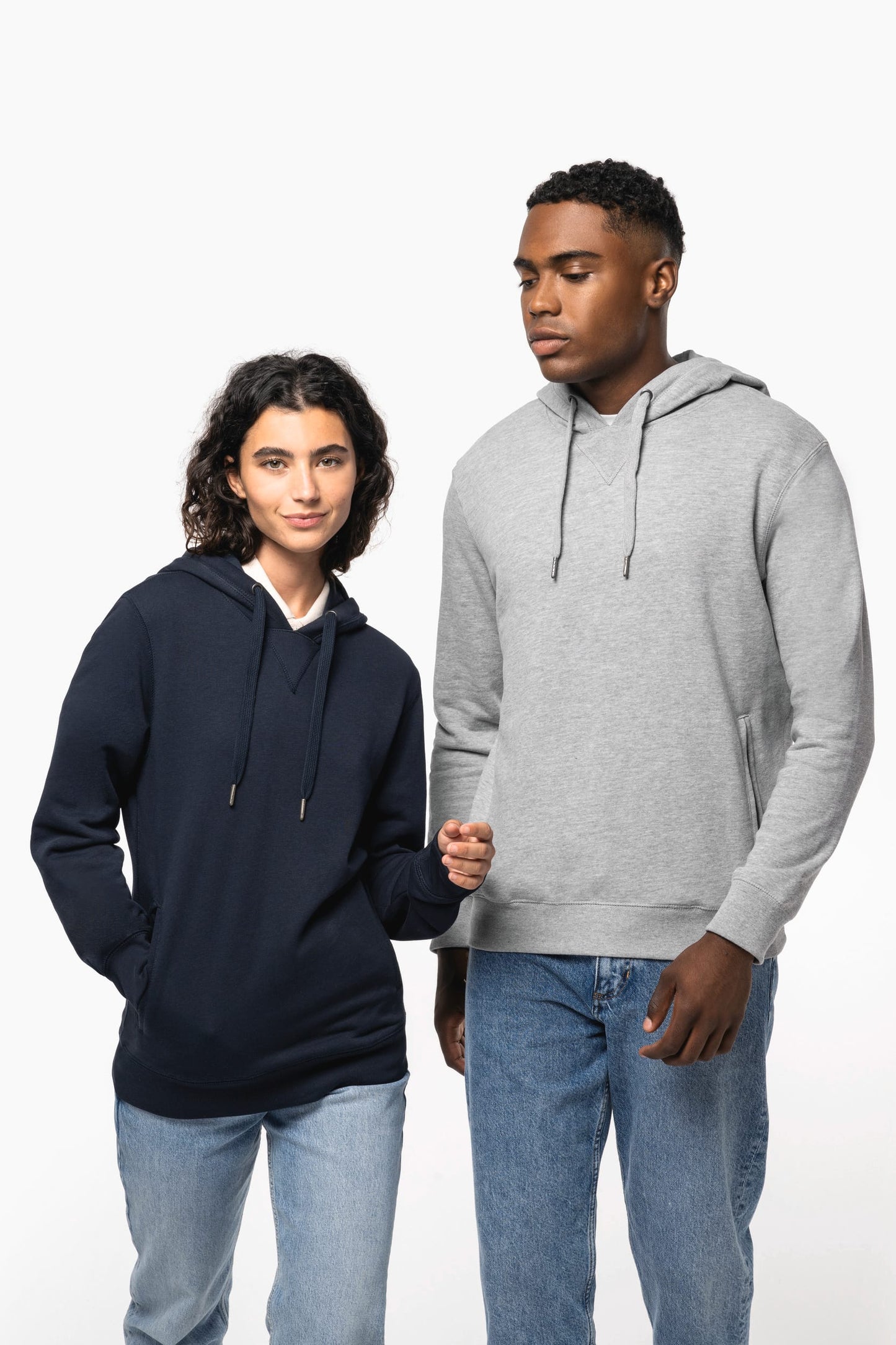 K4009 - Felpa unisex ecosostenibile con cappuccio NON GARZATA