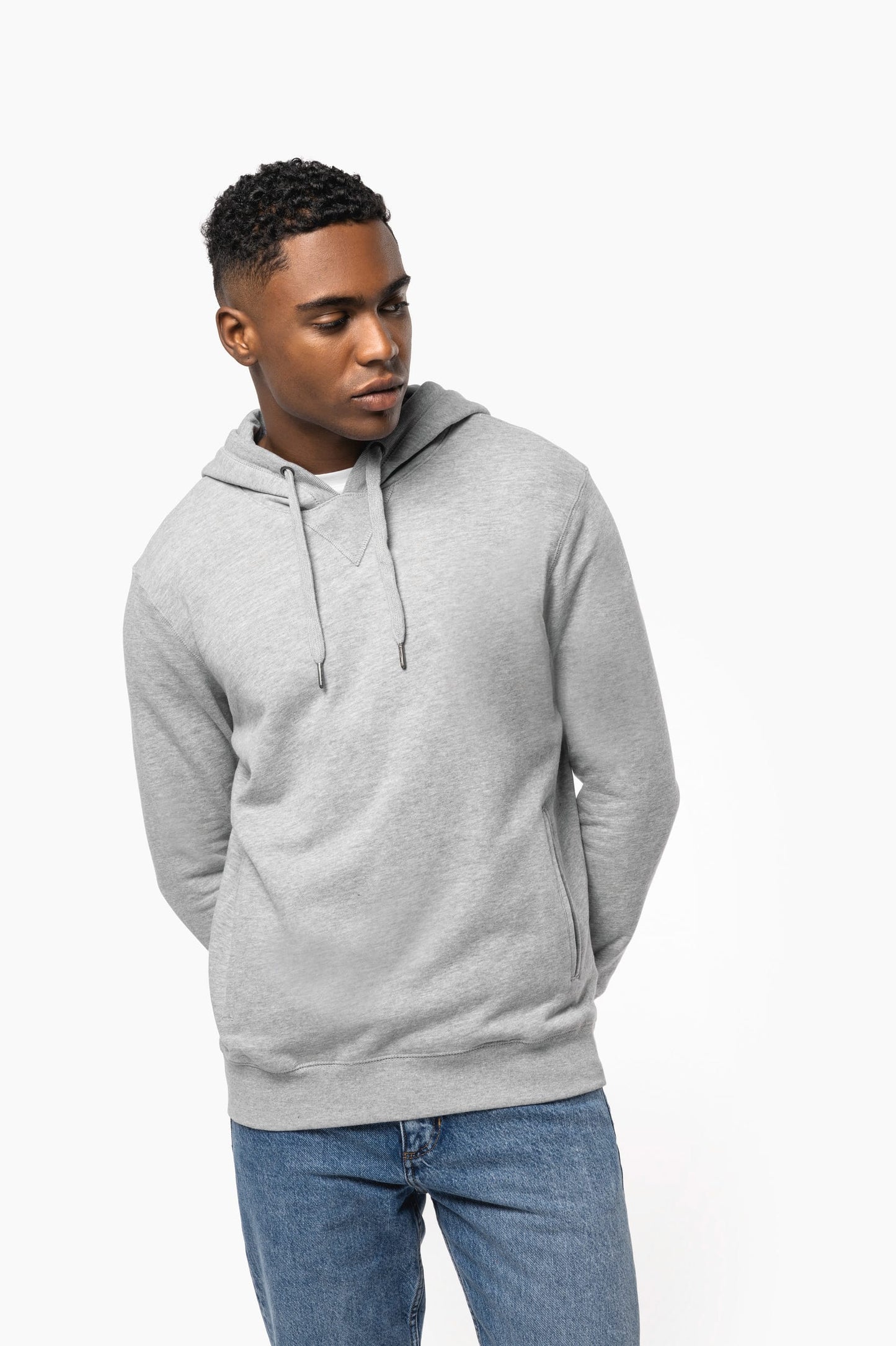 K4009 - Felpa unisex ecosostenibile con cappuccio NON GARZATA
