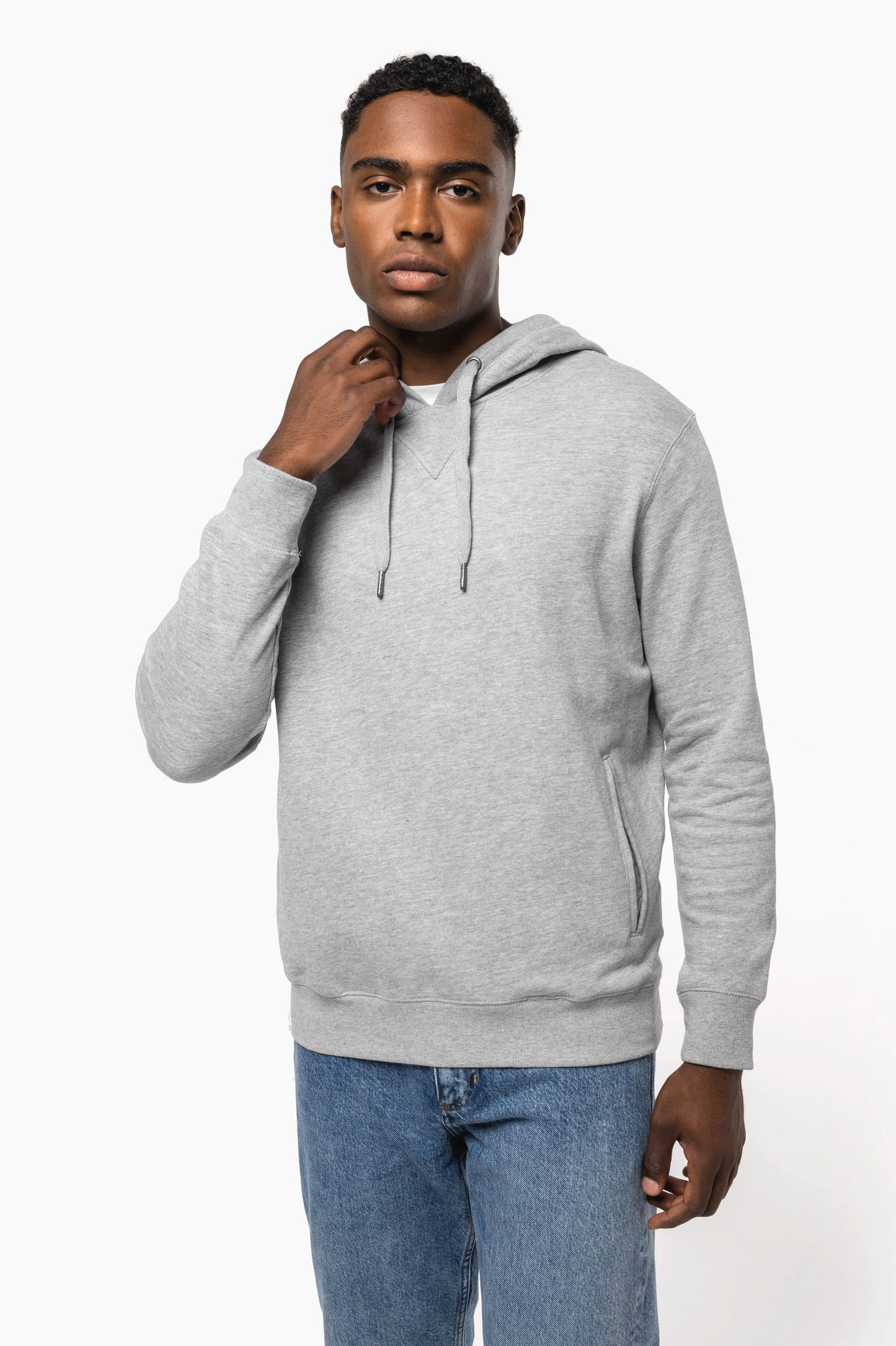 K4009 - Felpa unisex ecosostenibile con cappuccio NON GARZATA