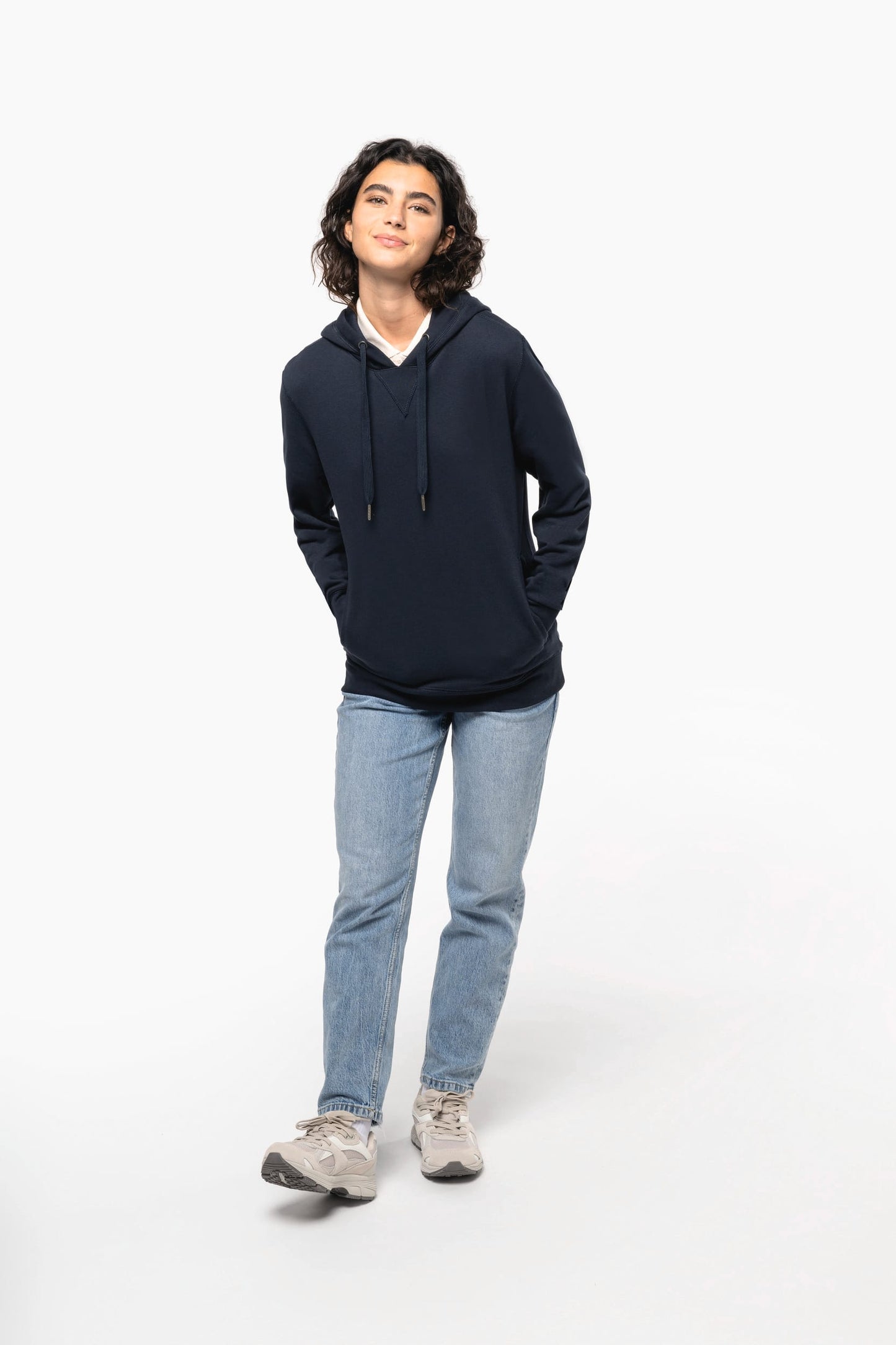 K4009 - Felpa unisex ecosostenibile con cappuccio NON GARZATA