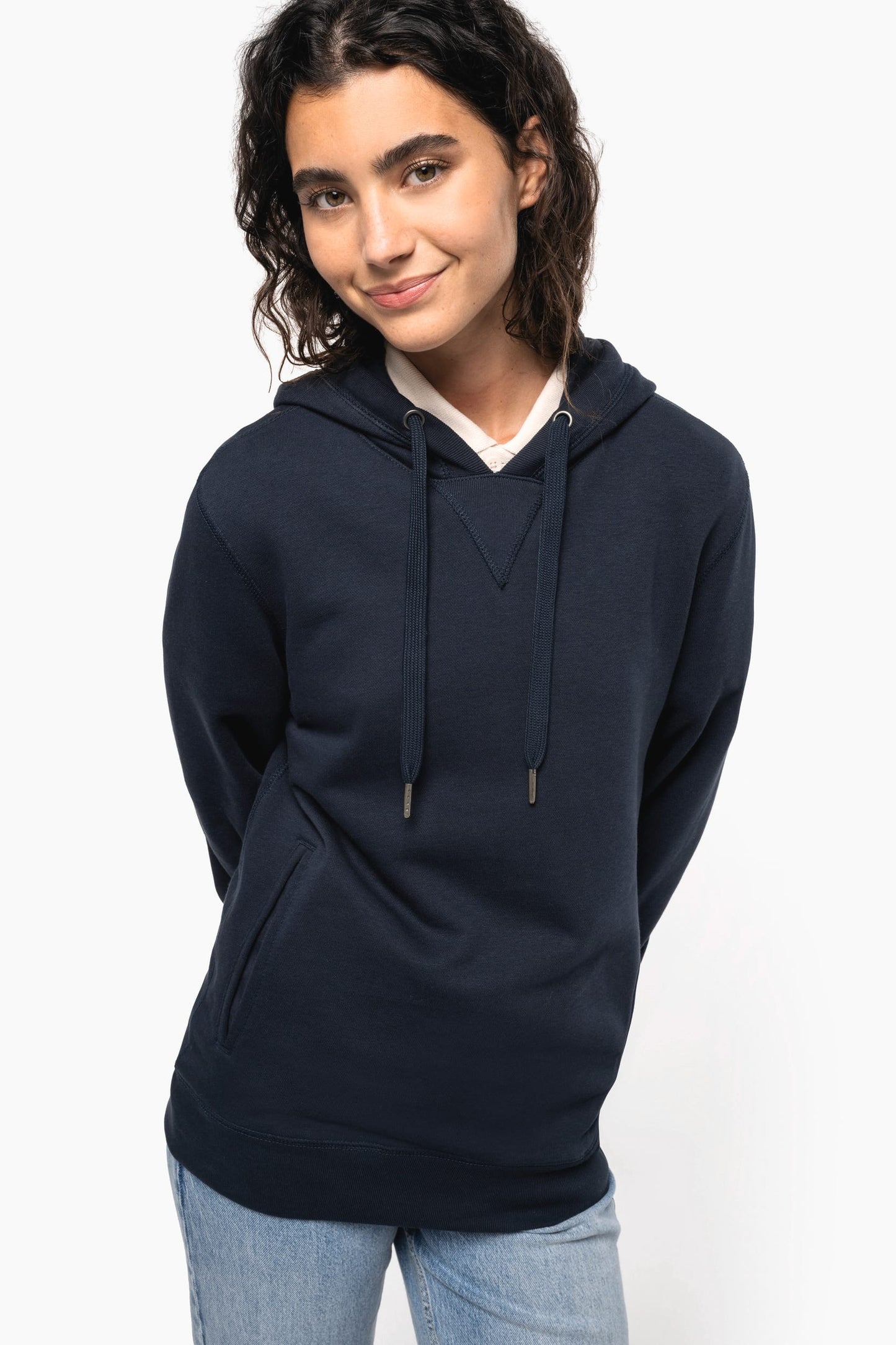 K4009 - Felpa unisex ecosostenibile con cappuccio NON GARZATA