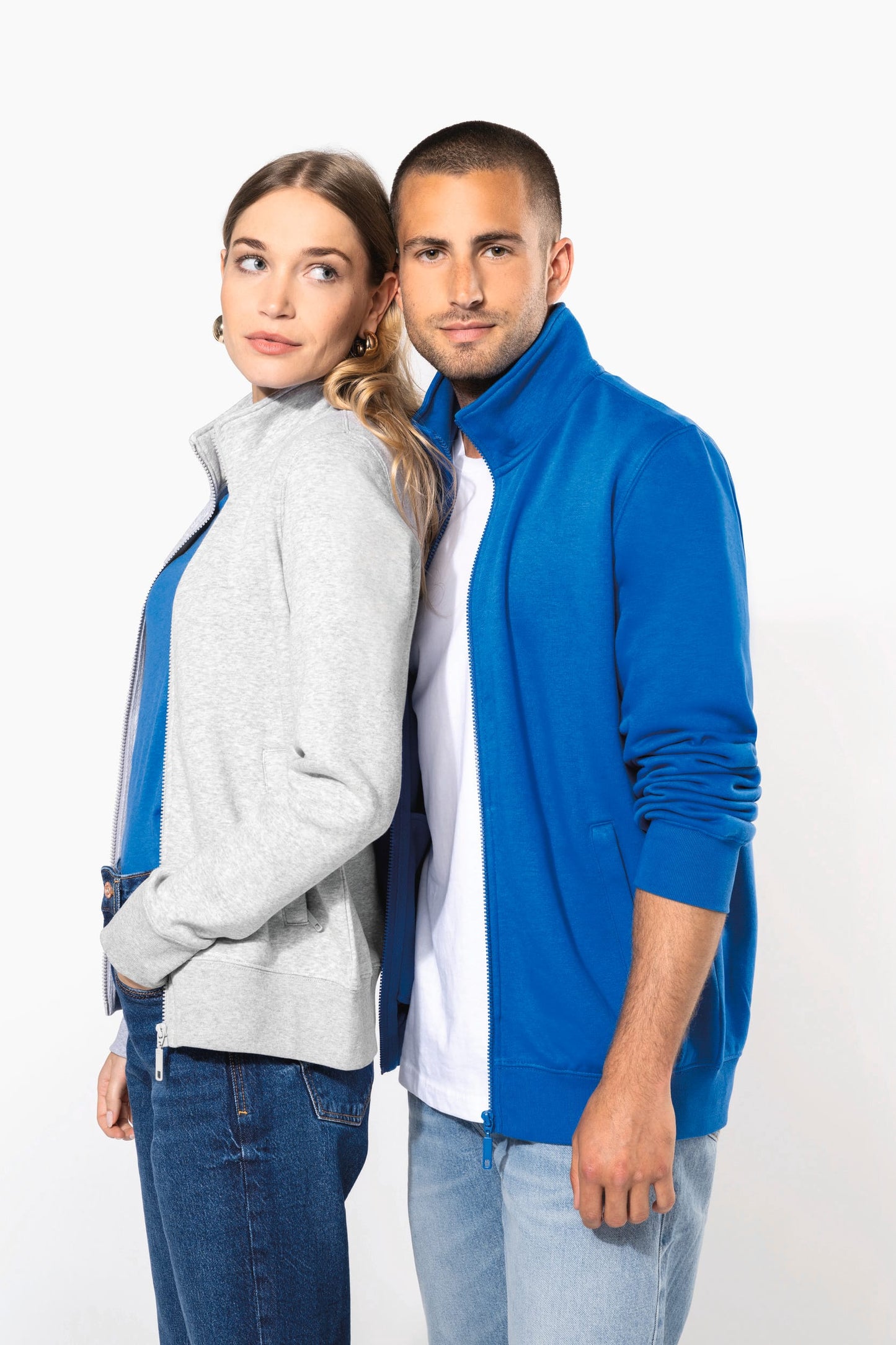 K4010 - Felpa full zip uomo