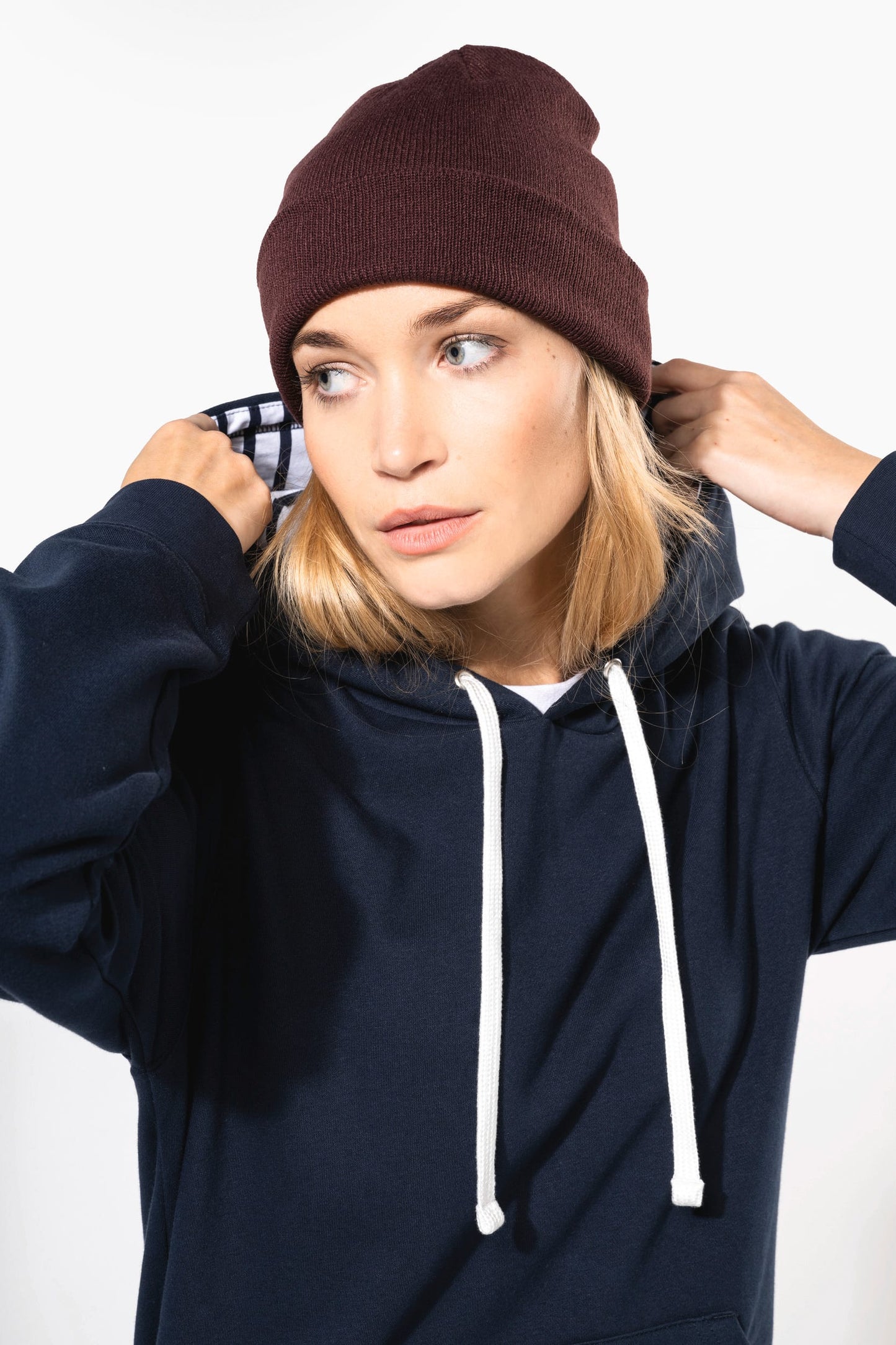 K4013 - Felpa unisex con cappuccio a contrasto con motivi