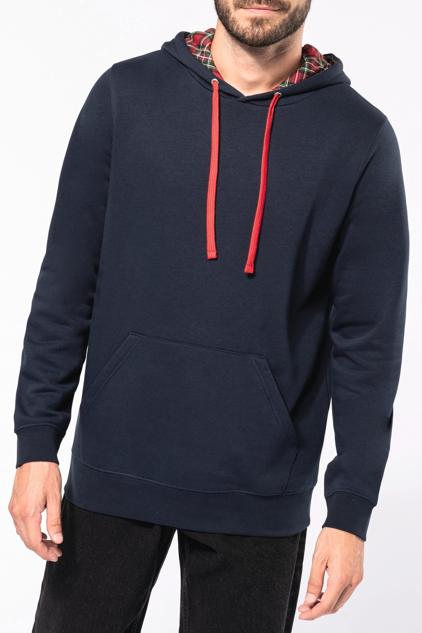 K4013 - Felpa unisex con cappuccio a contrasto con motivi