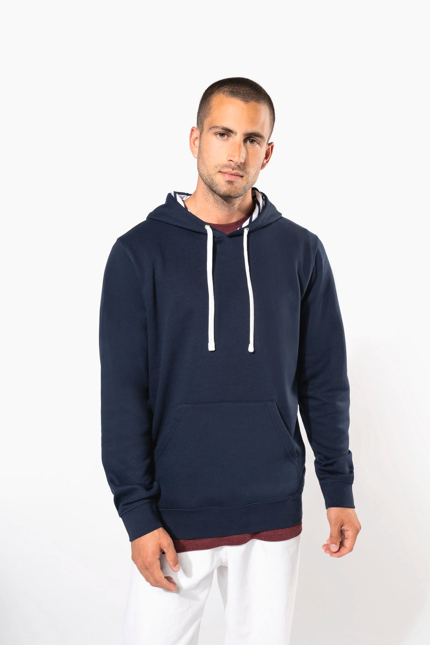 K4013 - Felpa unisex con cappuccio a contrasto con motivi