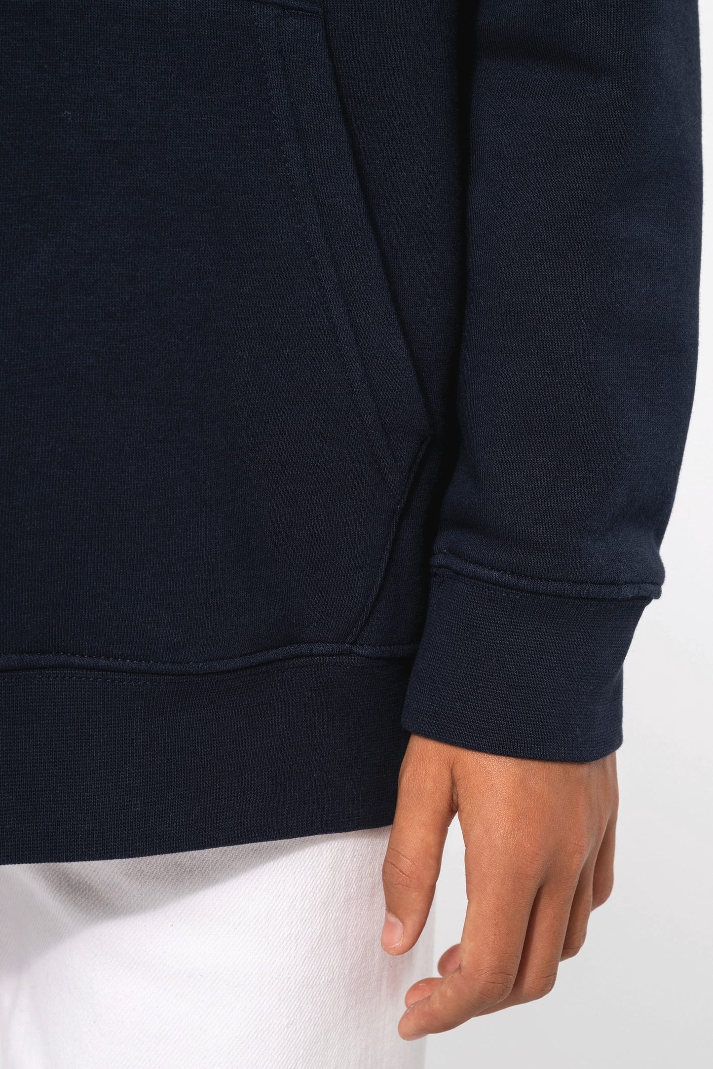 K4014 - Felpa bambino unisex con cappuccio a contrasto con motivi