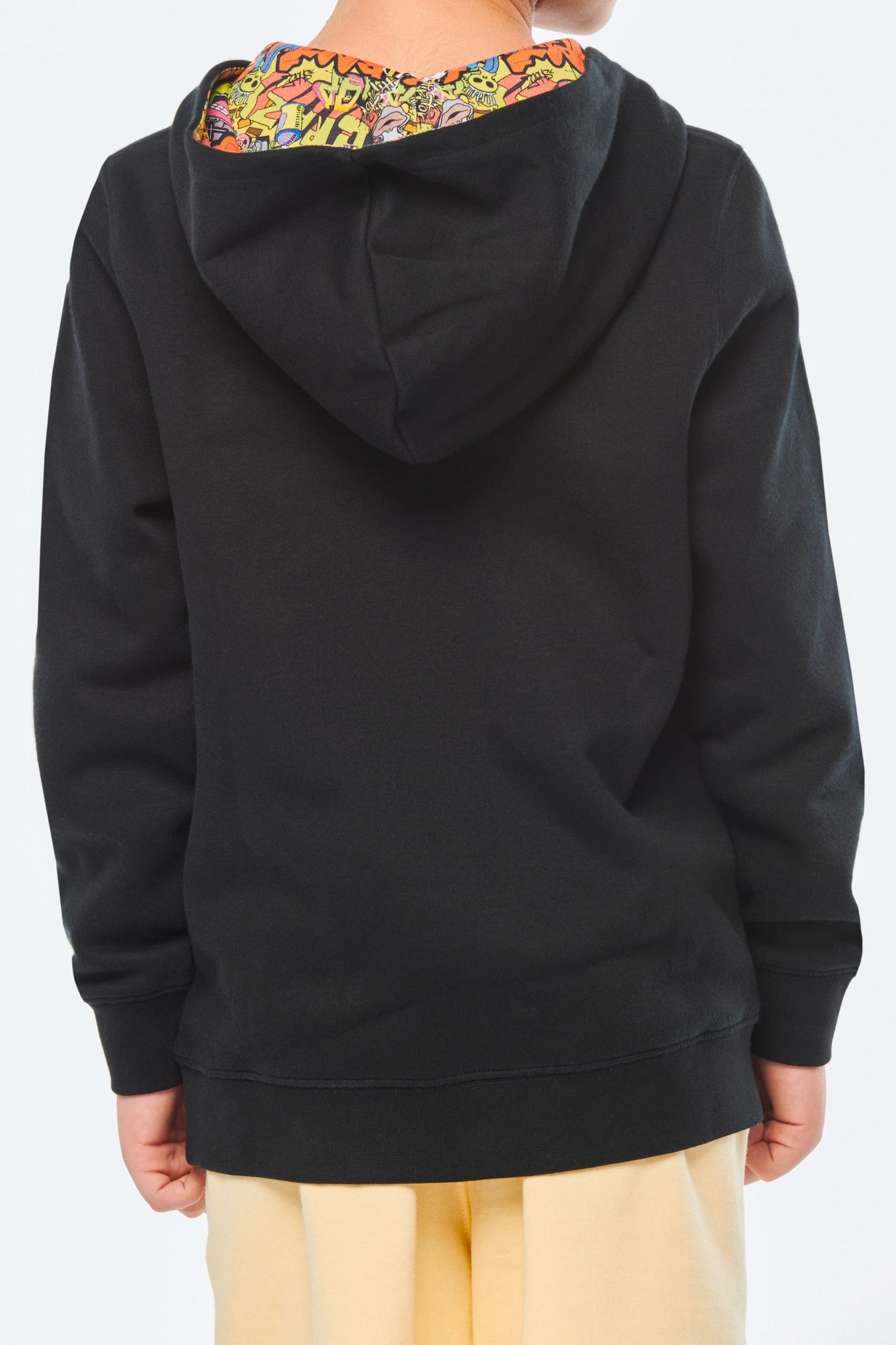 K4014 - Felpa bambino unisex con cappuccio a contrasto con motivi