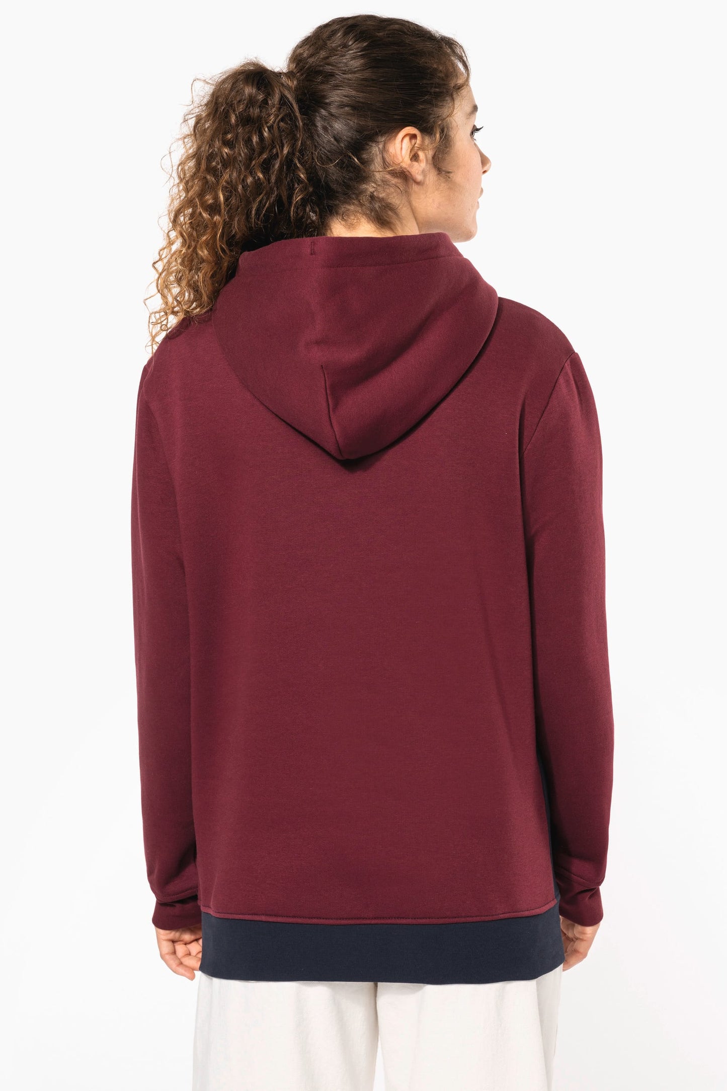 K4016 - Felpa unisex tricolore con cappuccio