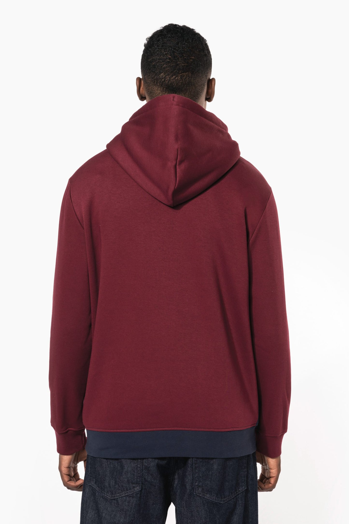 K4016X - Felpa unisex tricolore con cappuccio