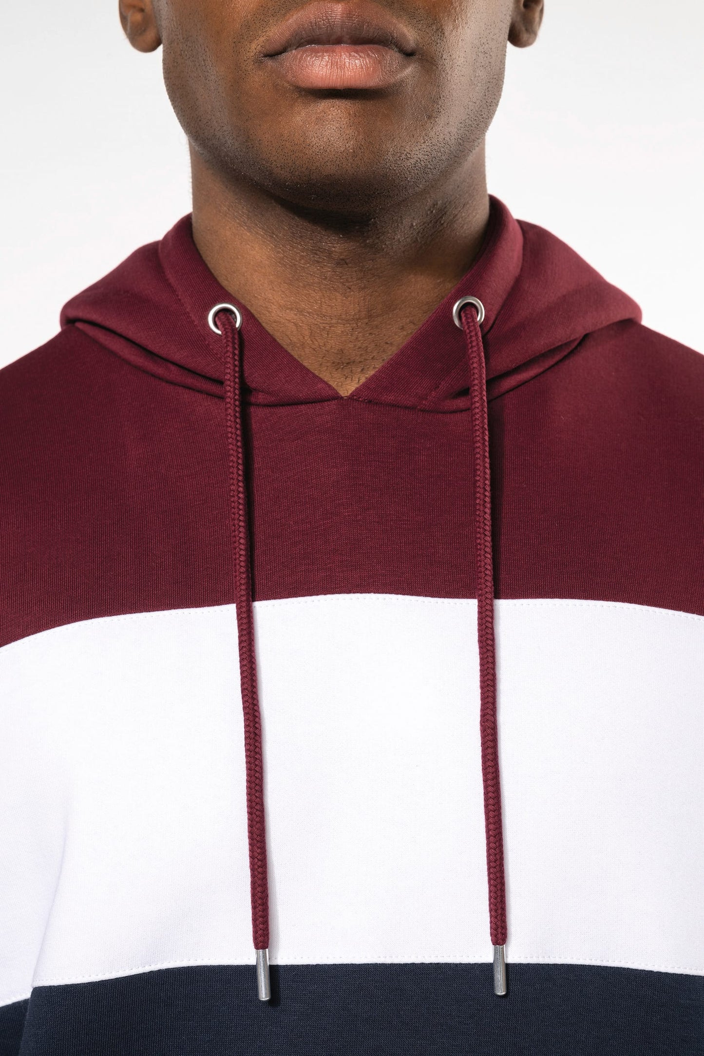 K4016 - Felpa unisex tricolore con cappuccio