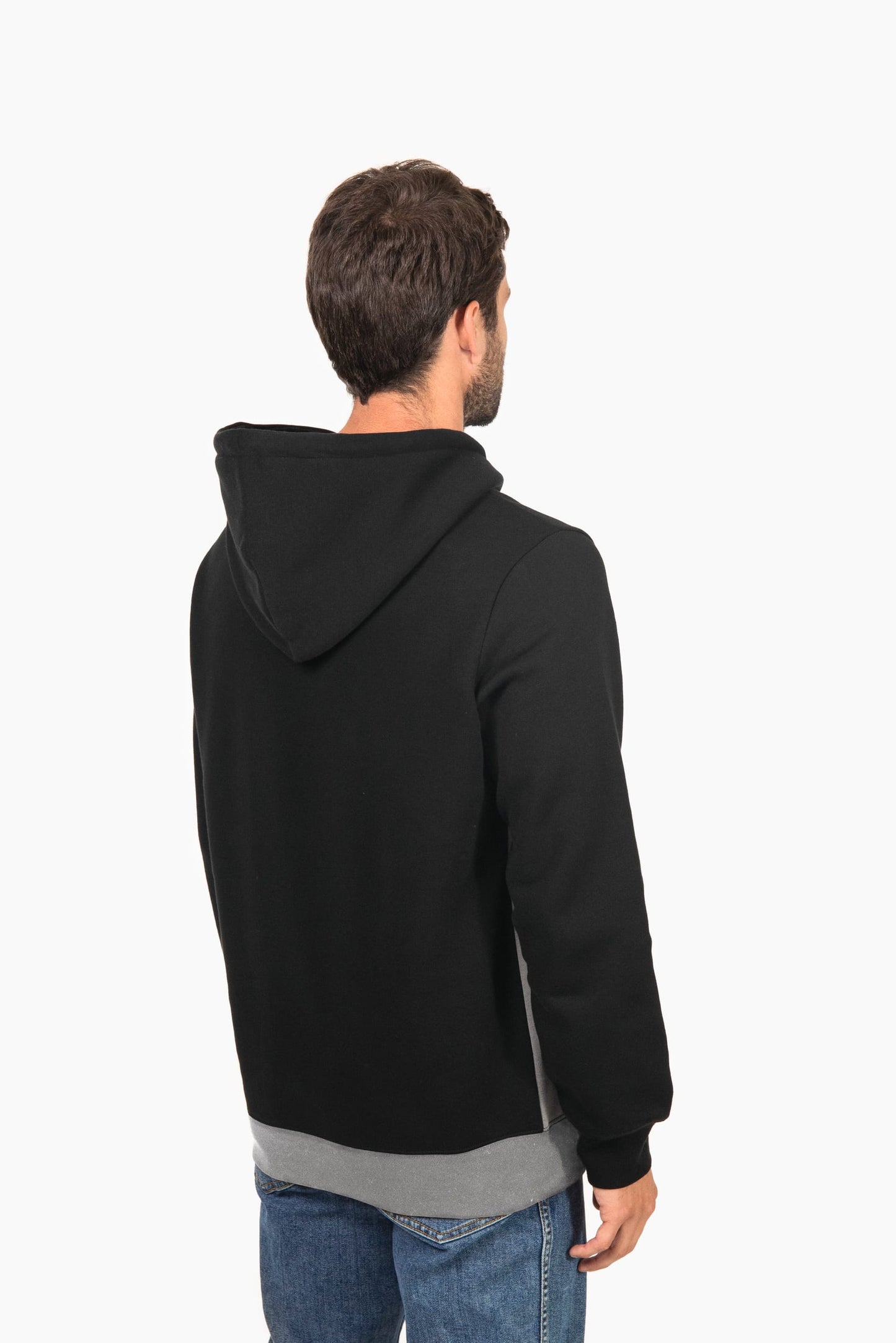 K4016 - Felpa unisex tricolore con cappuccio