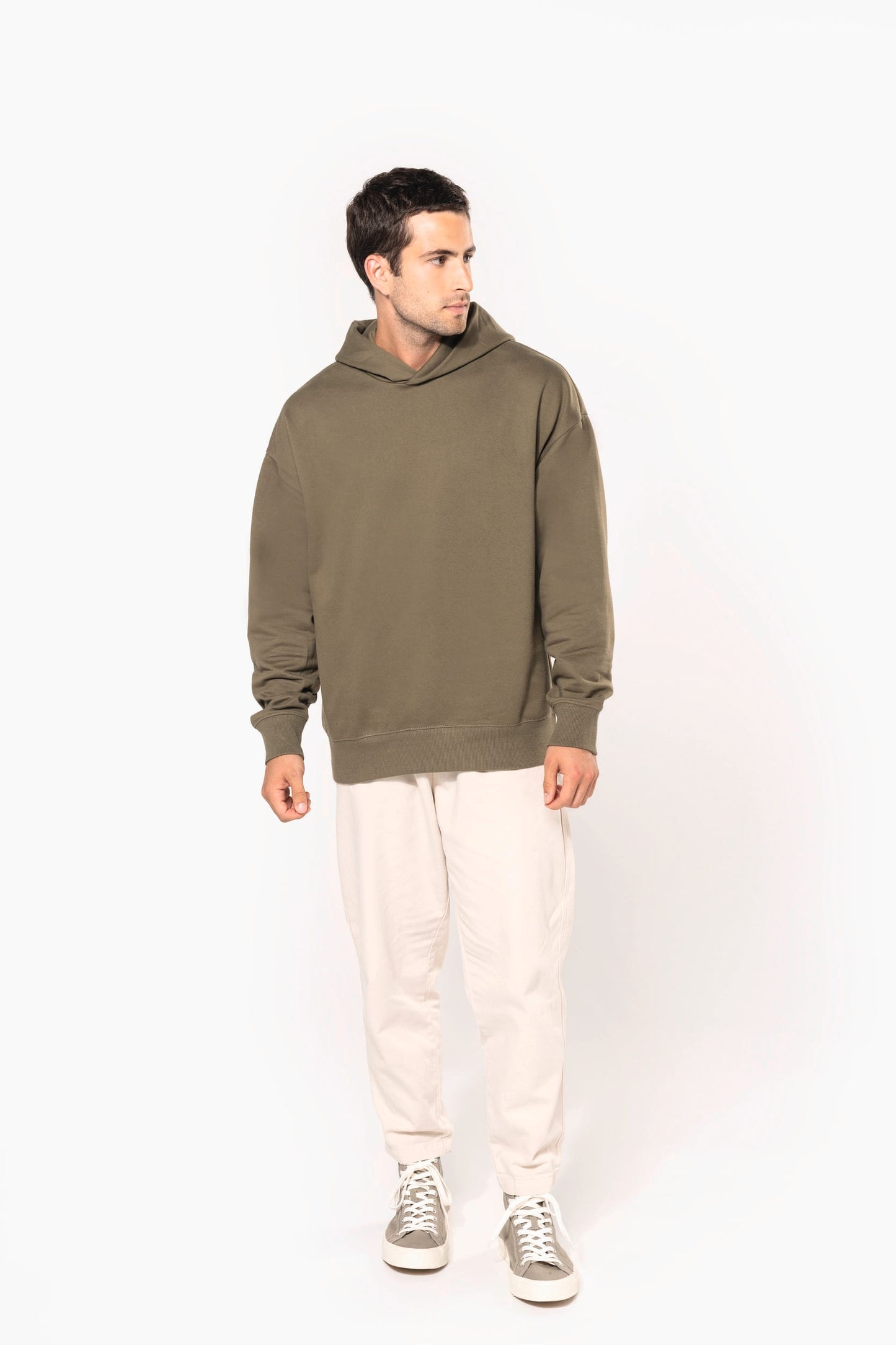 K4018 - Felpa unisex oversize con cappuccio in felpa