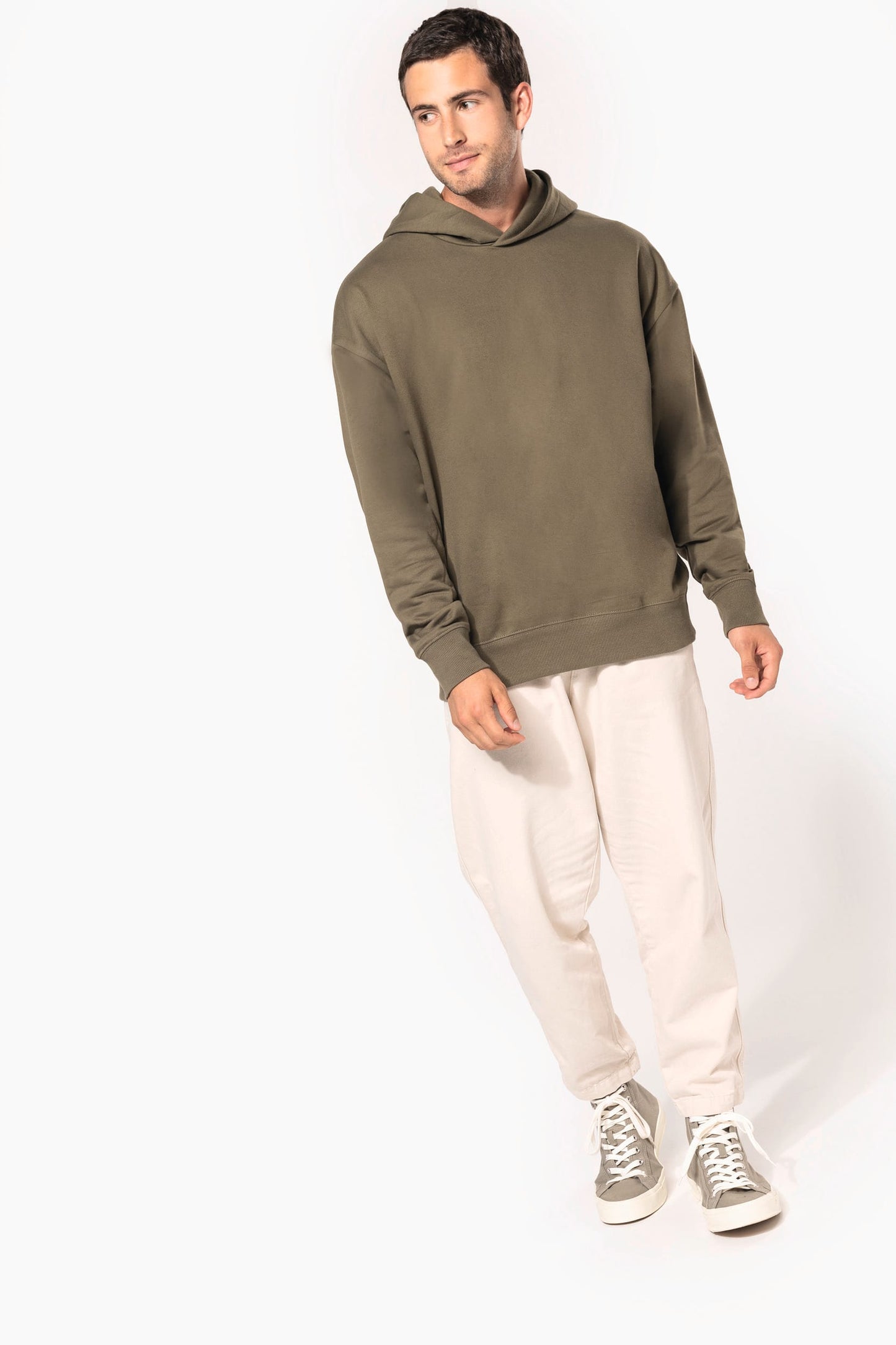 K4018 - Felpa unisex oversize con cappuccio in felpa