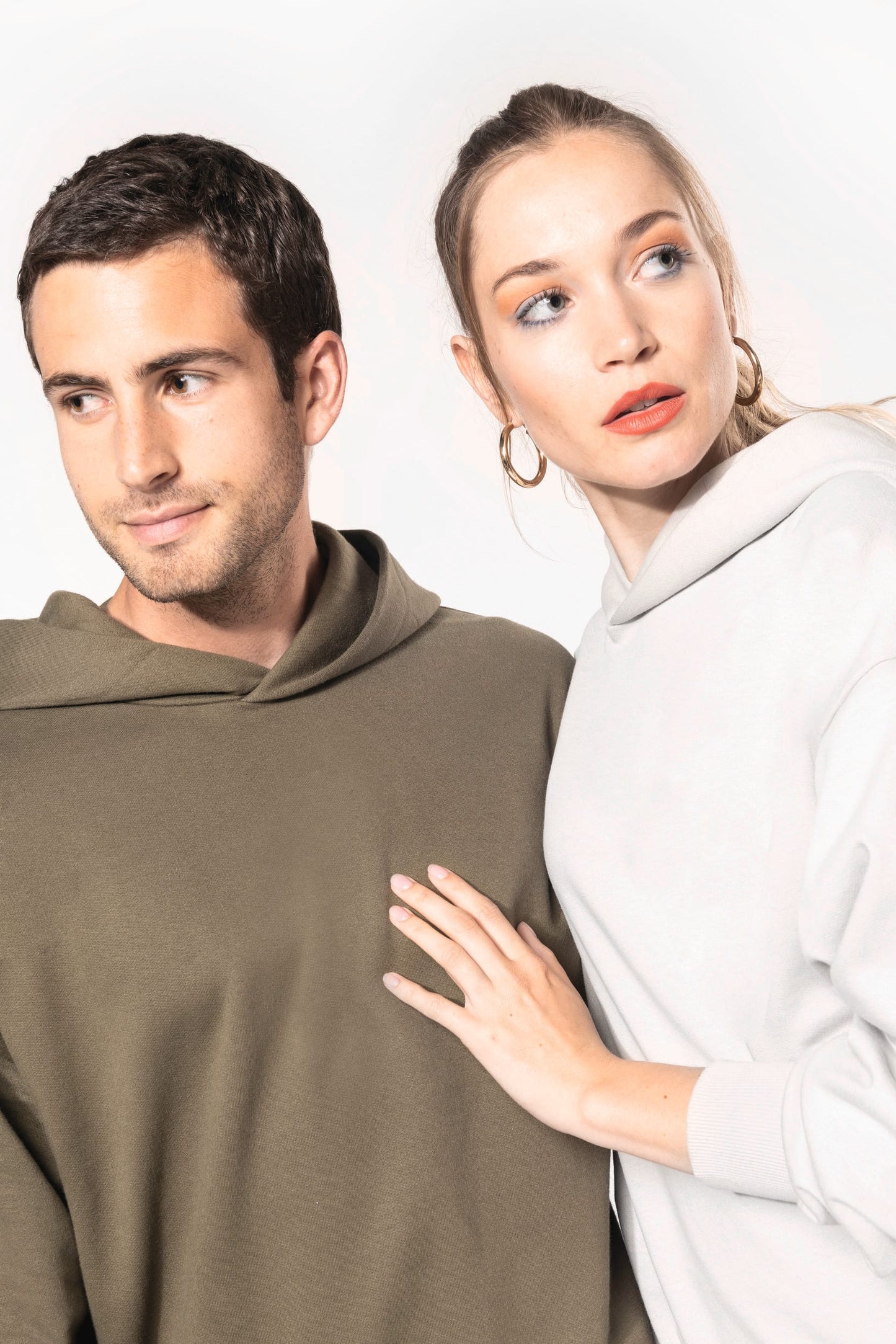 K4018 - Felpa unisex oversize con cappuccio in felpa