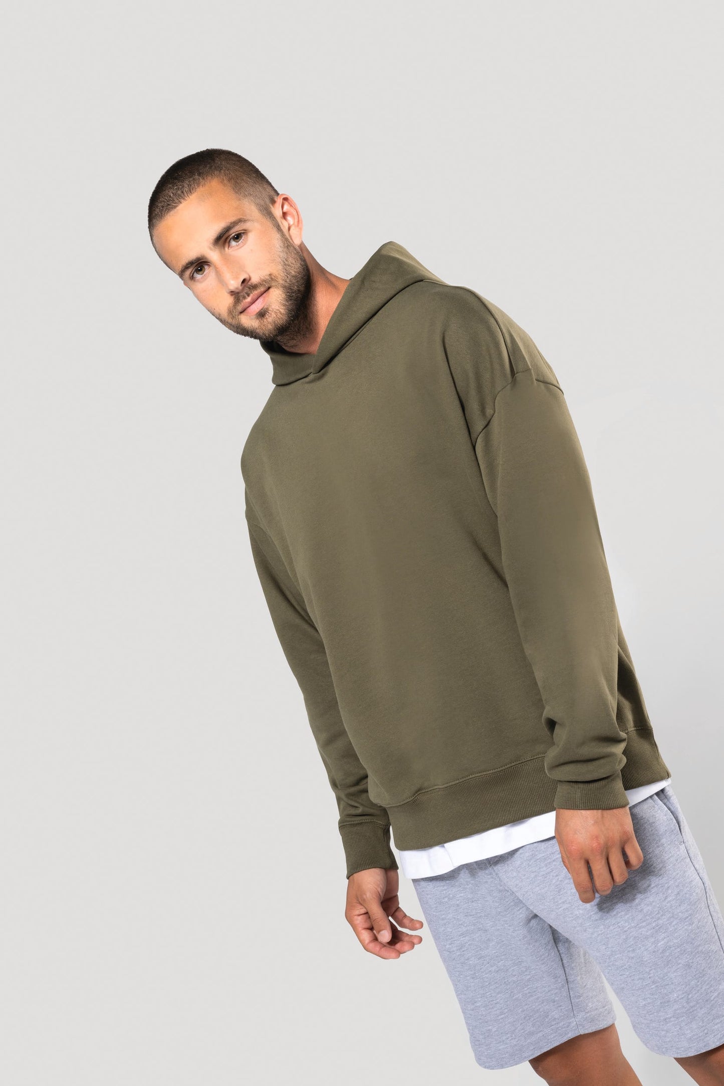K4018 - Felpa unisex oversize con cappuccio in felpa