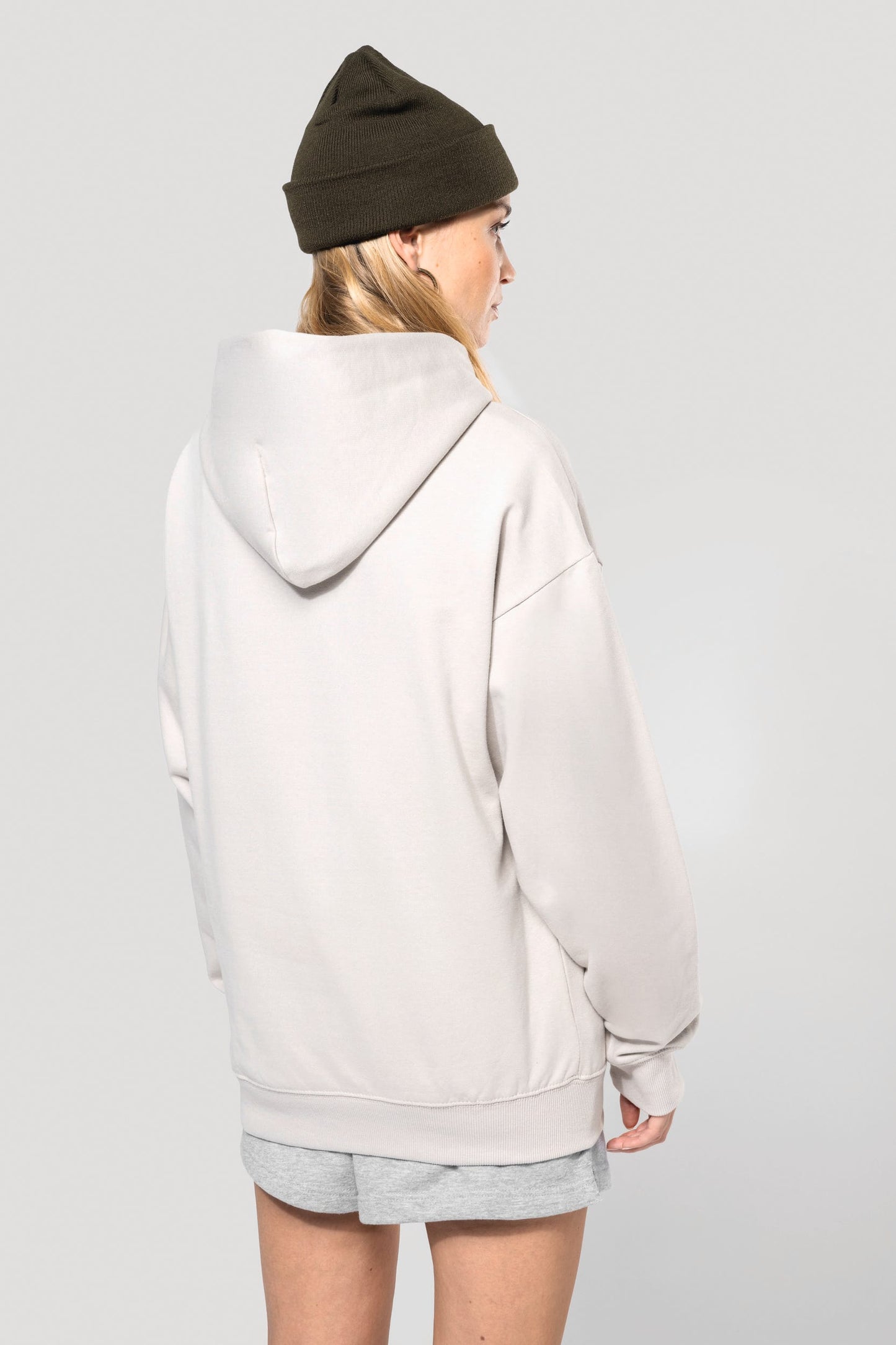 K4018 - Felpa unisex oversize con cappuccio in felpa