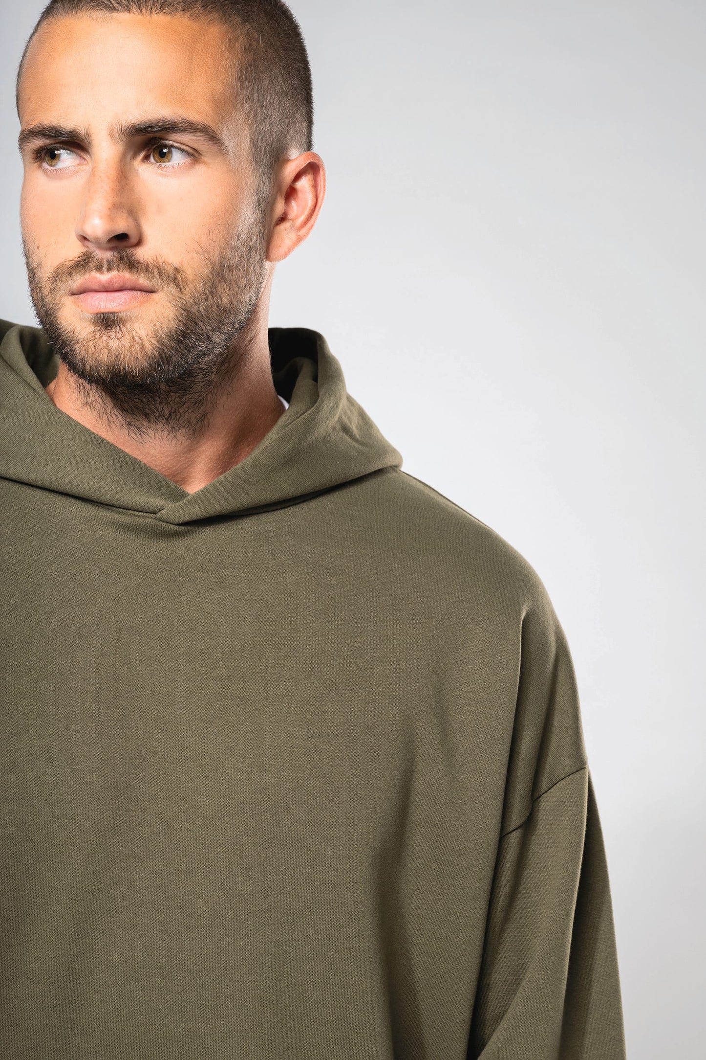 K4018 - Felpa unisex oversize con cappuccio in felpa