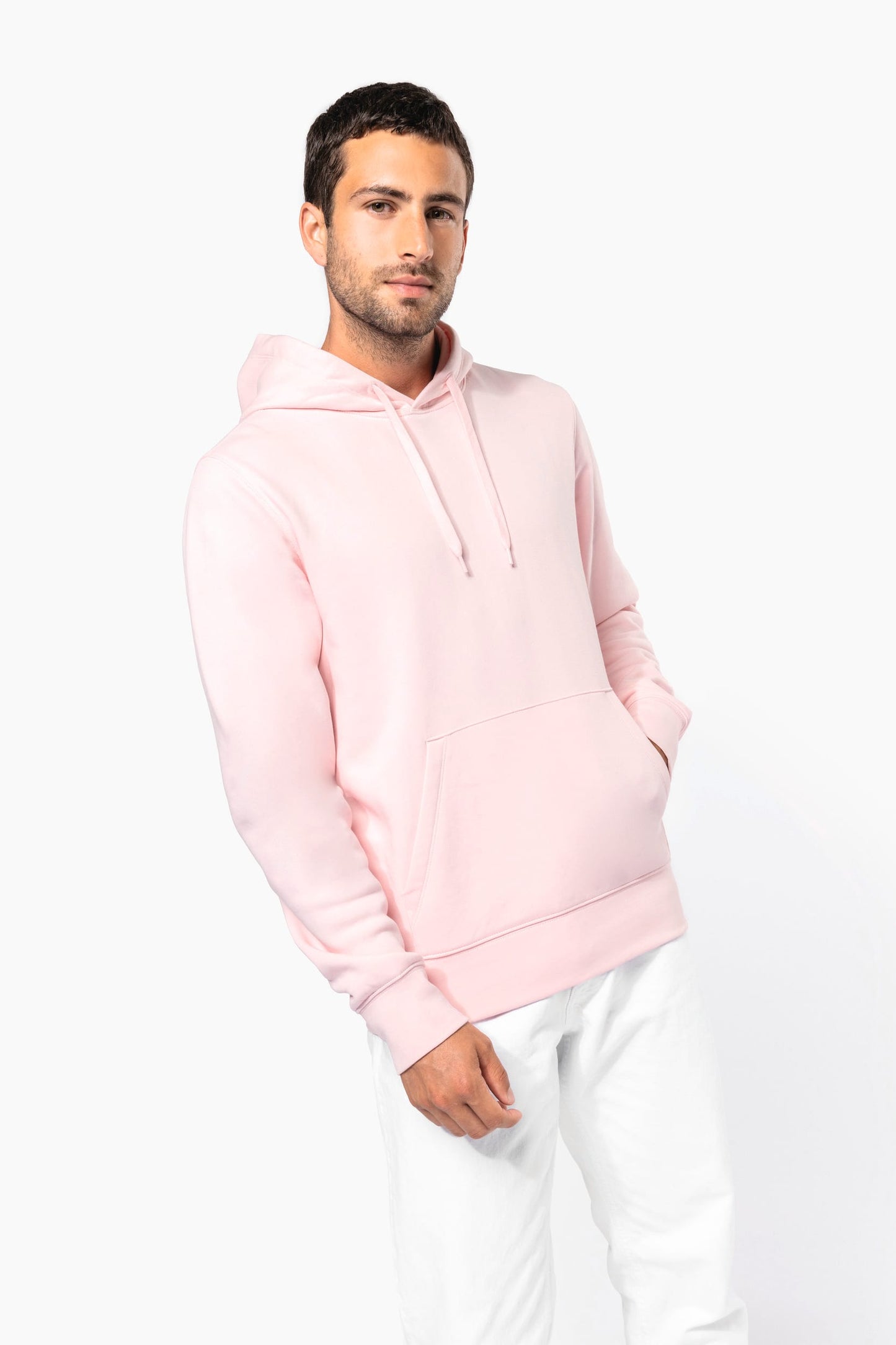 K4027A - Felpa ecosostenibile uomo con cappuccio