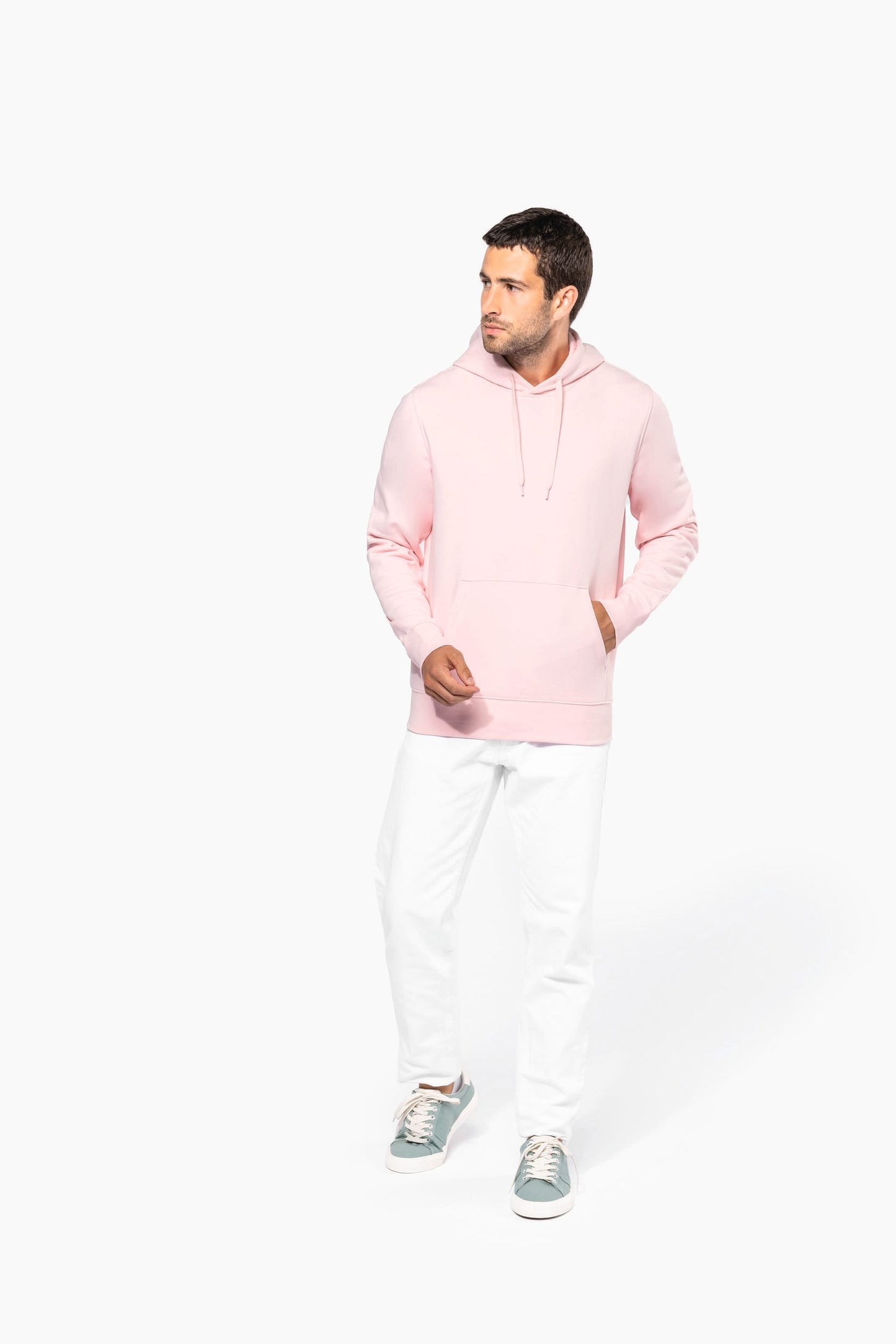 K4027AX - Felpa ecosostenibile uomo con cappuccio
