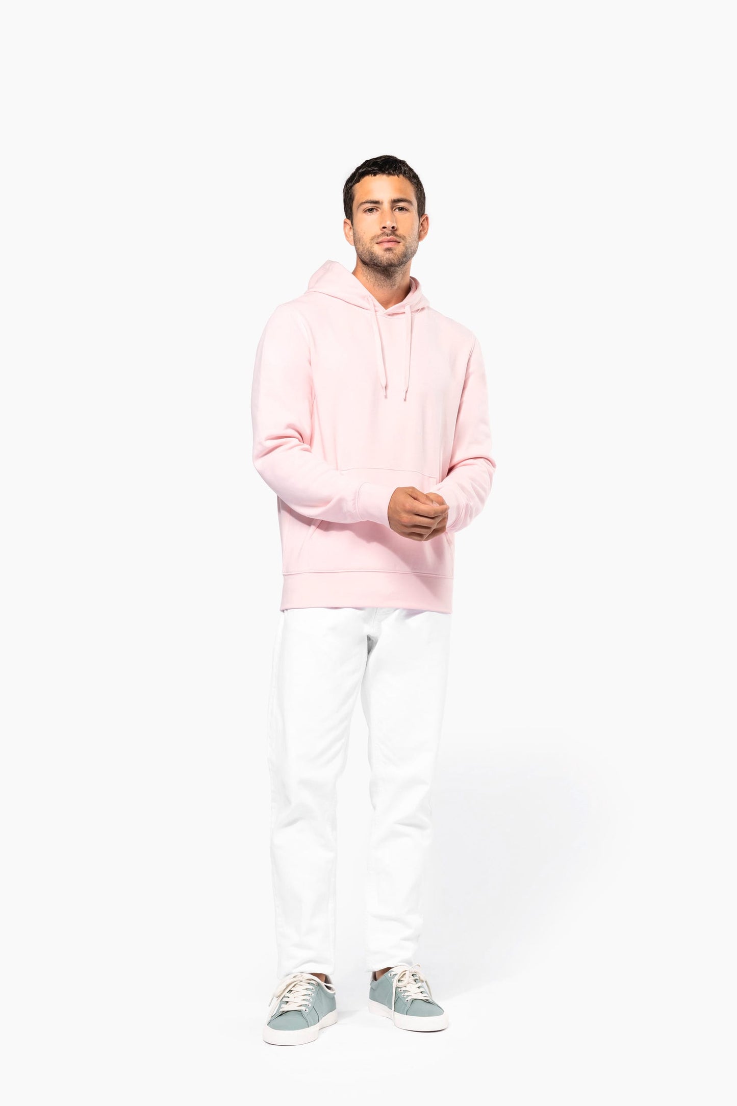 K4027CCX - Felpa ecosostenibile uomo con cappuccio