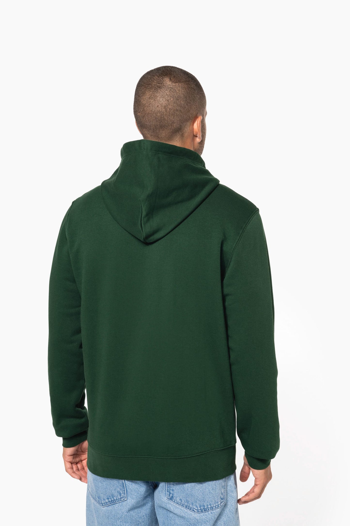 K4027AX - Felpa ecosostenibile uomo con cappuccio