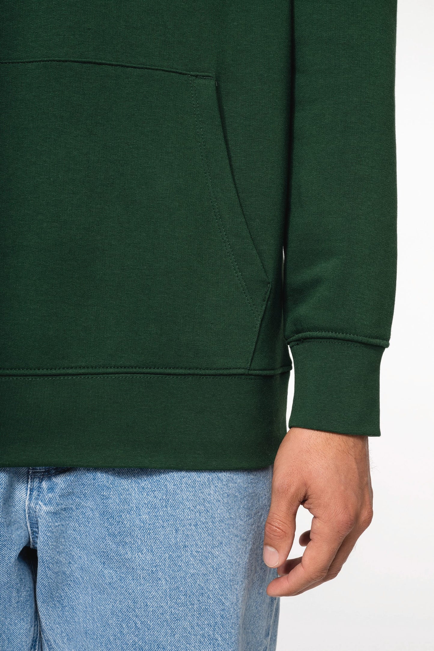 K4027AX - Felpa ecosostenibile uomo con cappuccio
