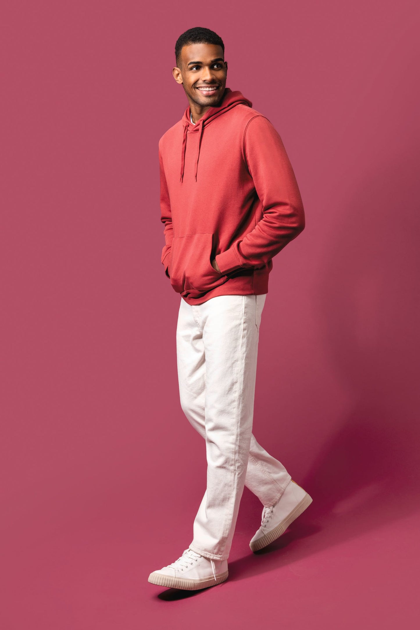 K4027CCX - Felpa ecosostenibile uomo con cappuccio