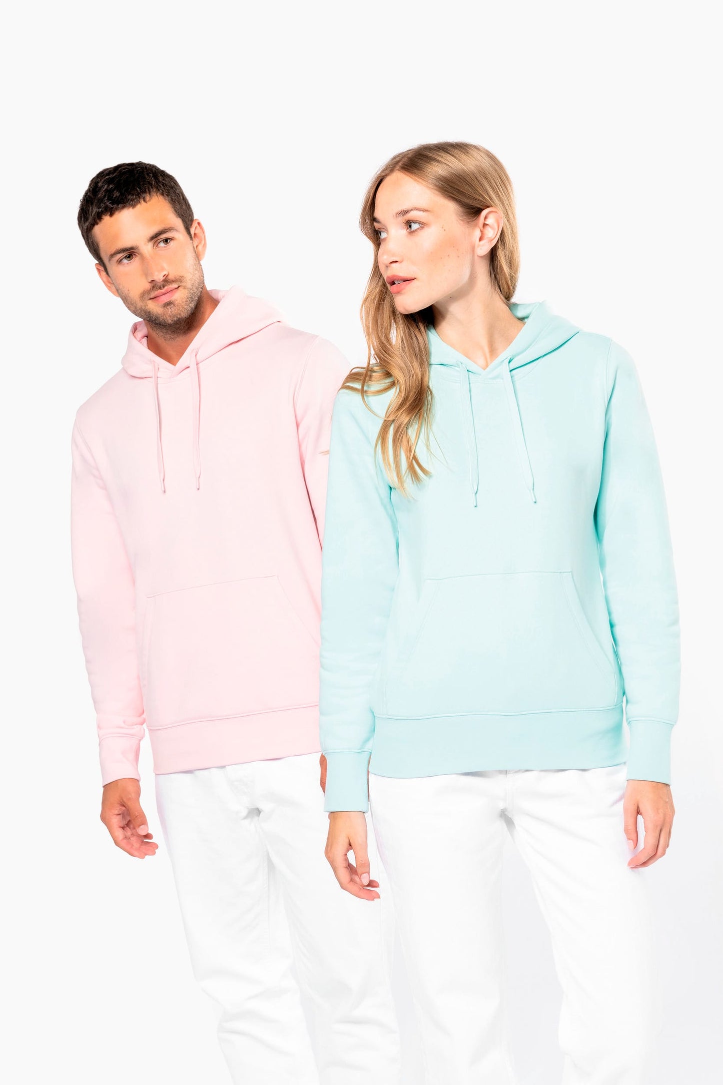 K4027AX - Felpa ecosostenibile uomo con cappuccio