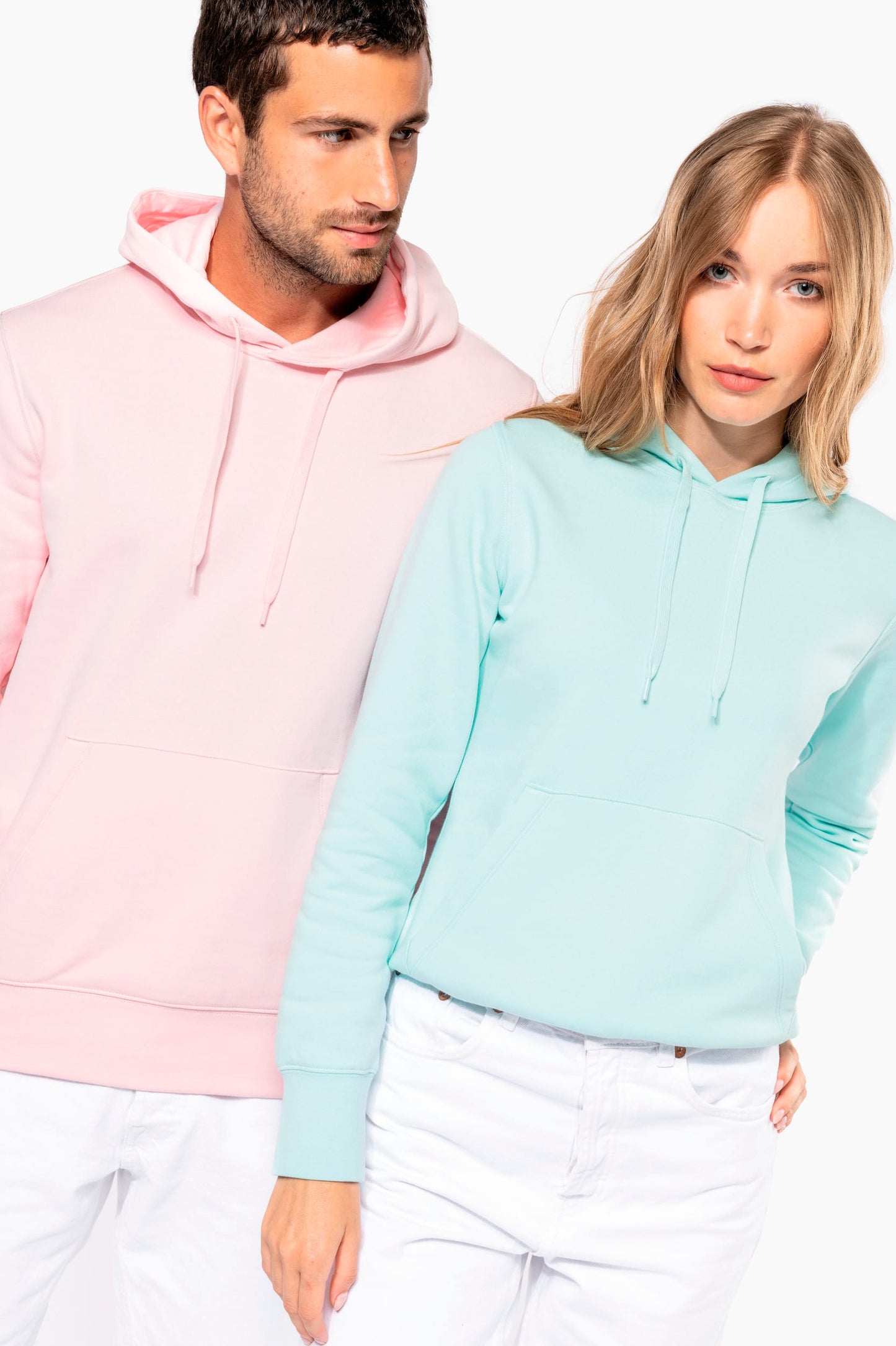 K4027AX - Felpa ecosostenibile uomo con cappuccio