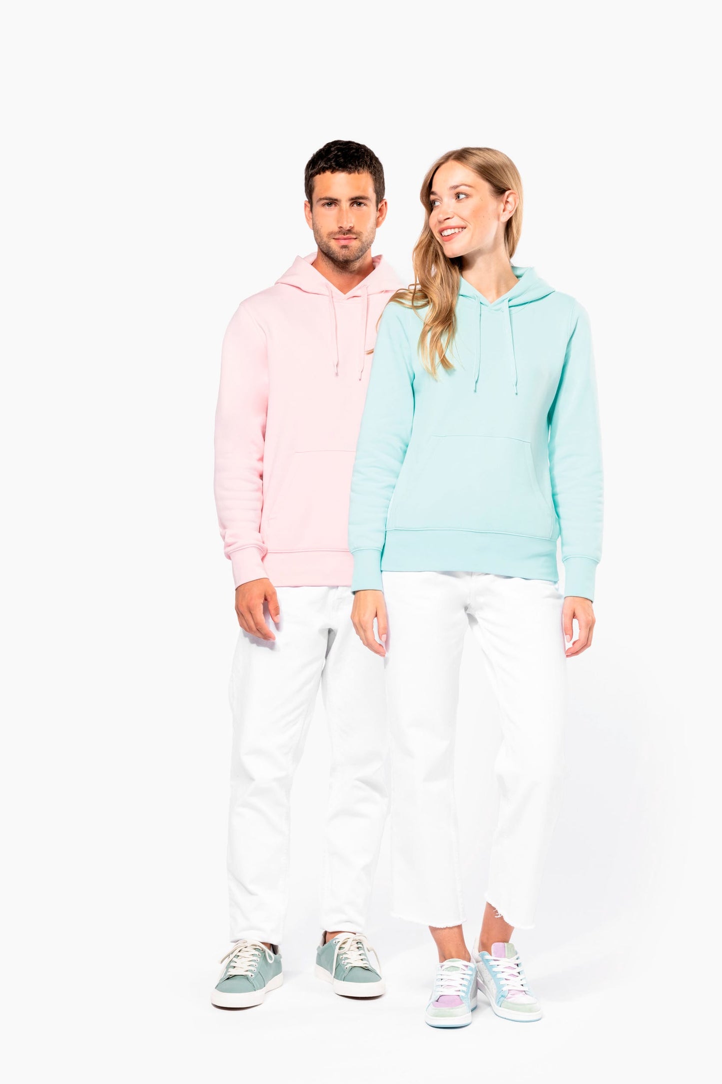 K4027CCX - Felpa ecosostenibile uomo con cappuccio
