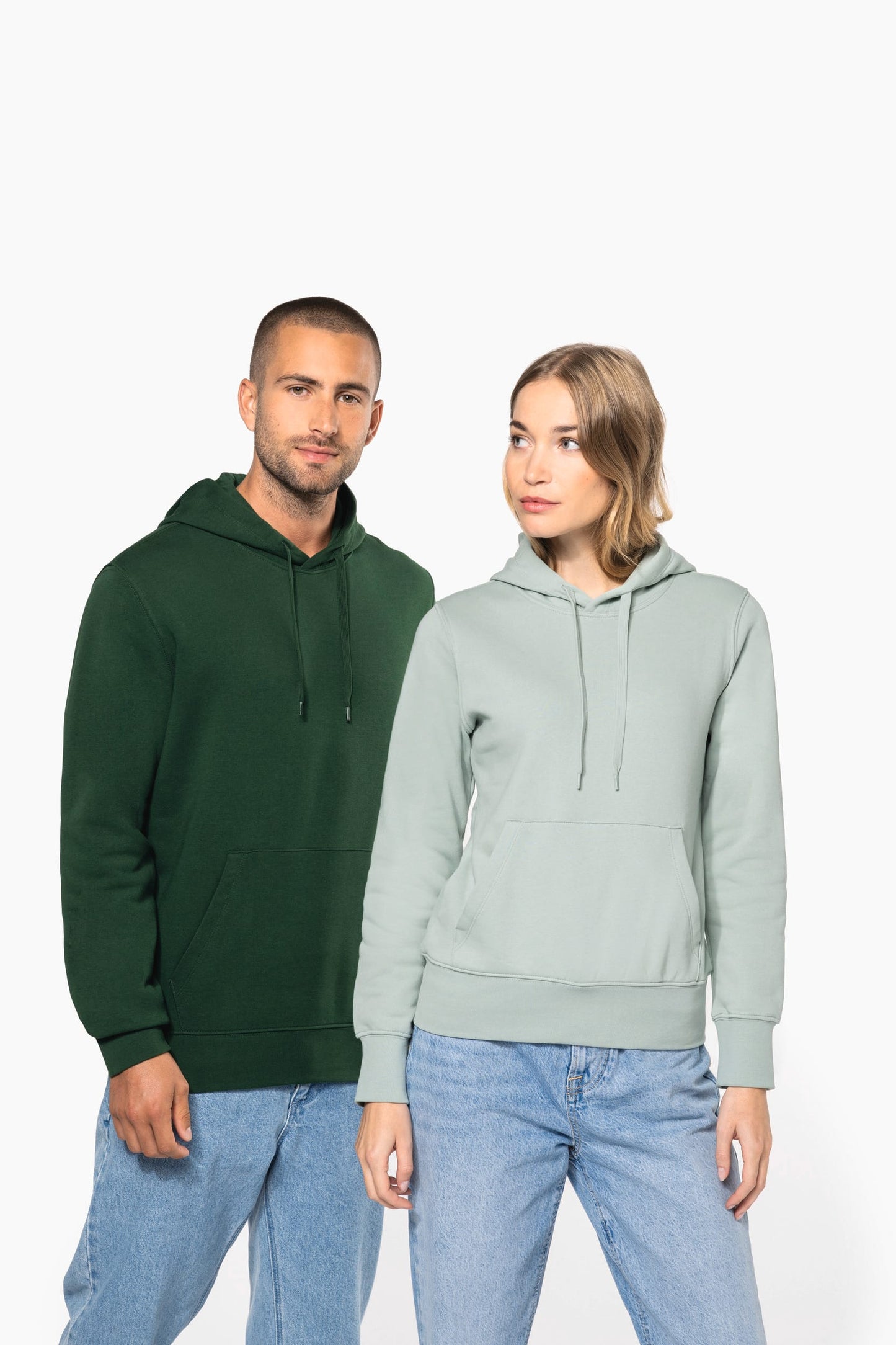 K4028C - Felpa eco-sostenibile donna con cappuccio
