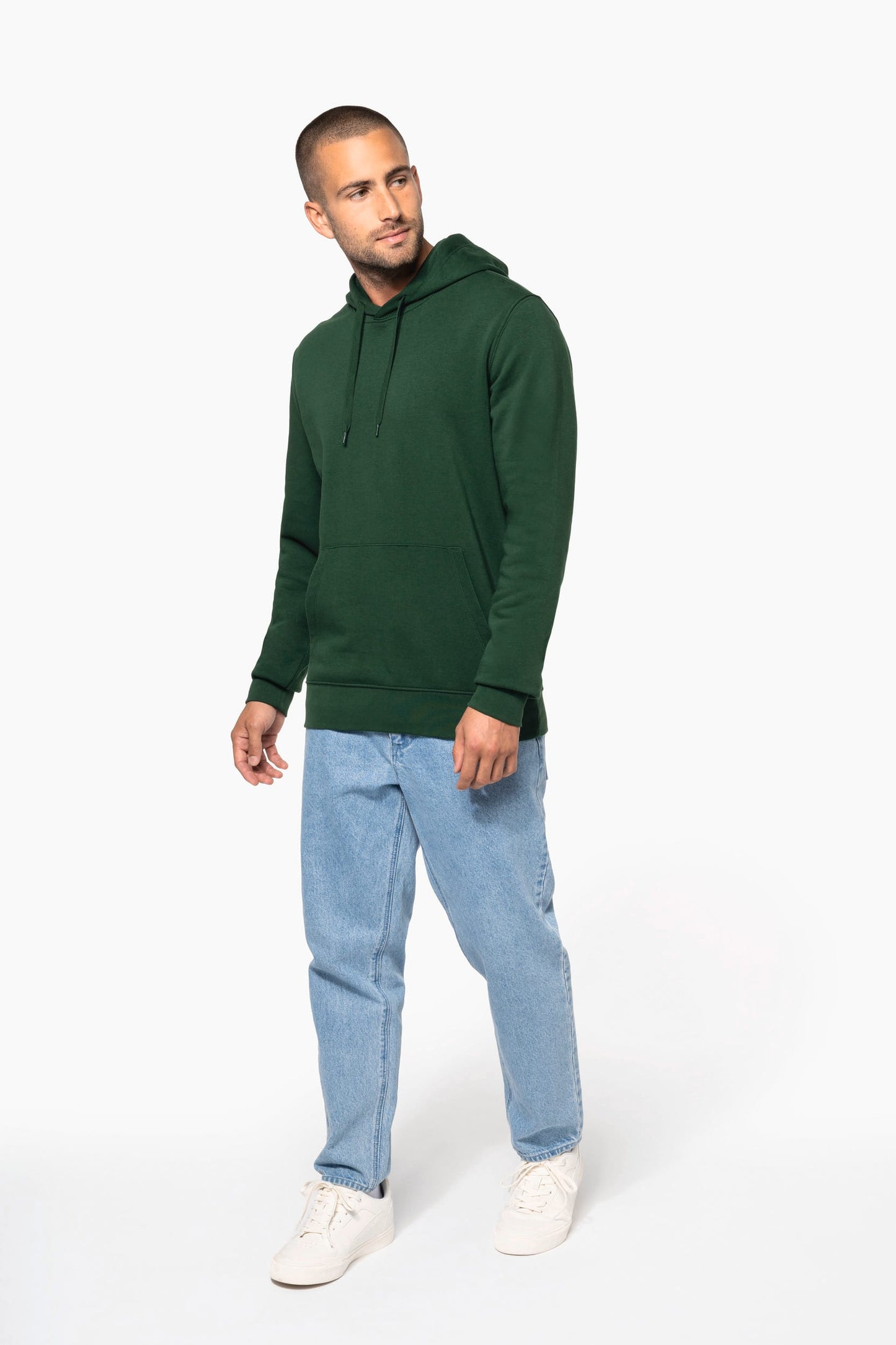 K4027 - Felpa ecosostenibile uomo con cappuccio