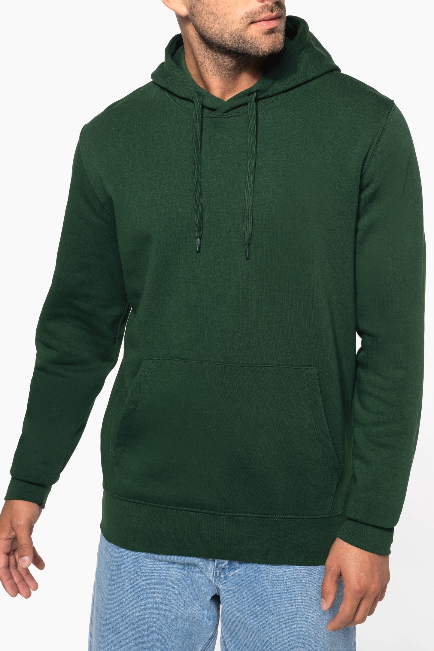 K4027X - Felpa ecosostenibile uomo con cappuccio