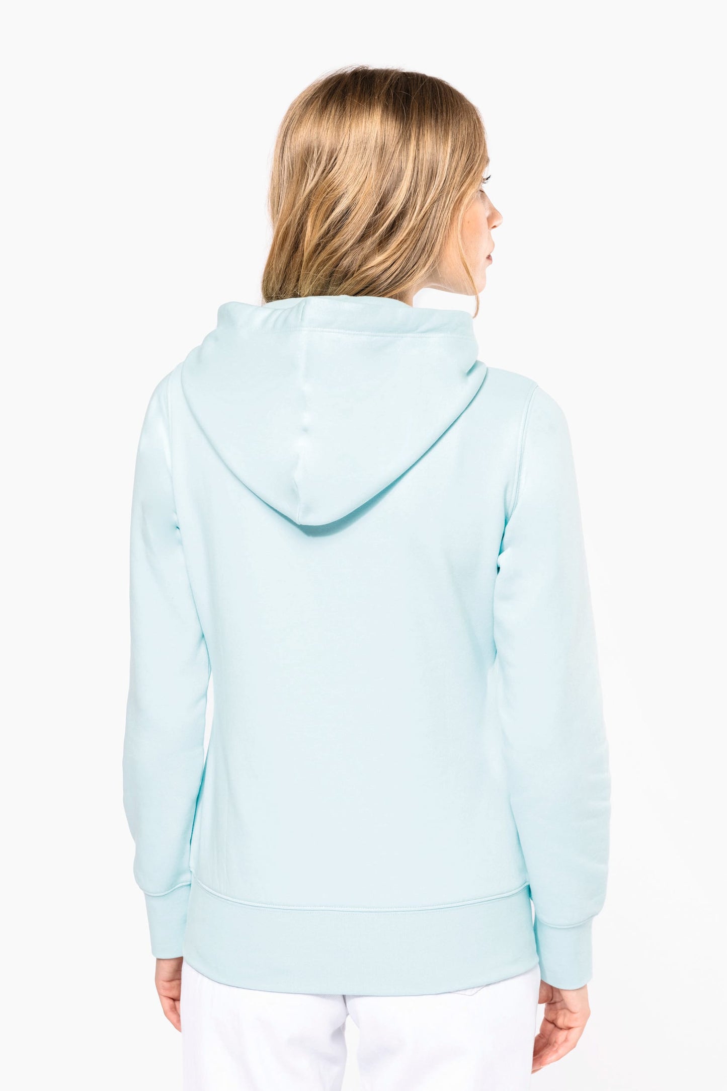 K4028C - Felpa eco-sostenibile donna con cappuccio