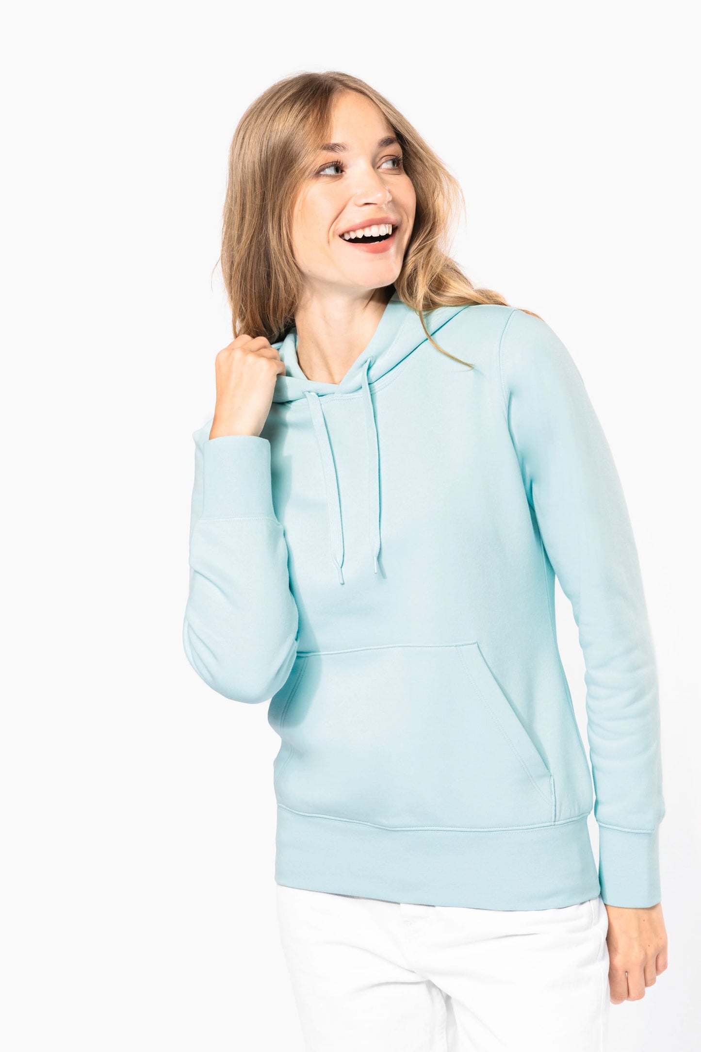 K4028 - Felpa eco-sostenibile donna con cappuccio