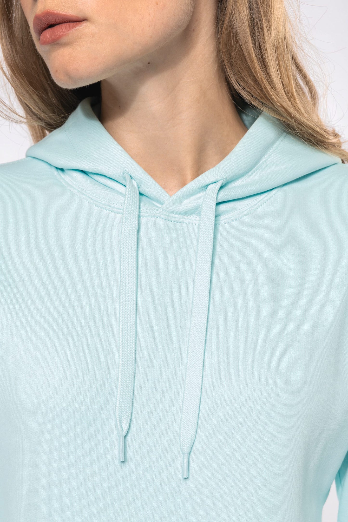 K4028C - Felpa eco-sostenibile donna con cappuccio