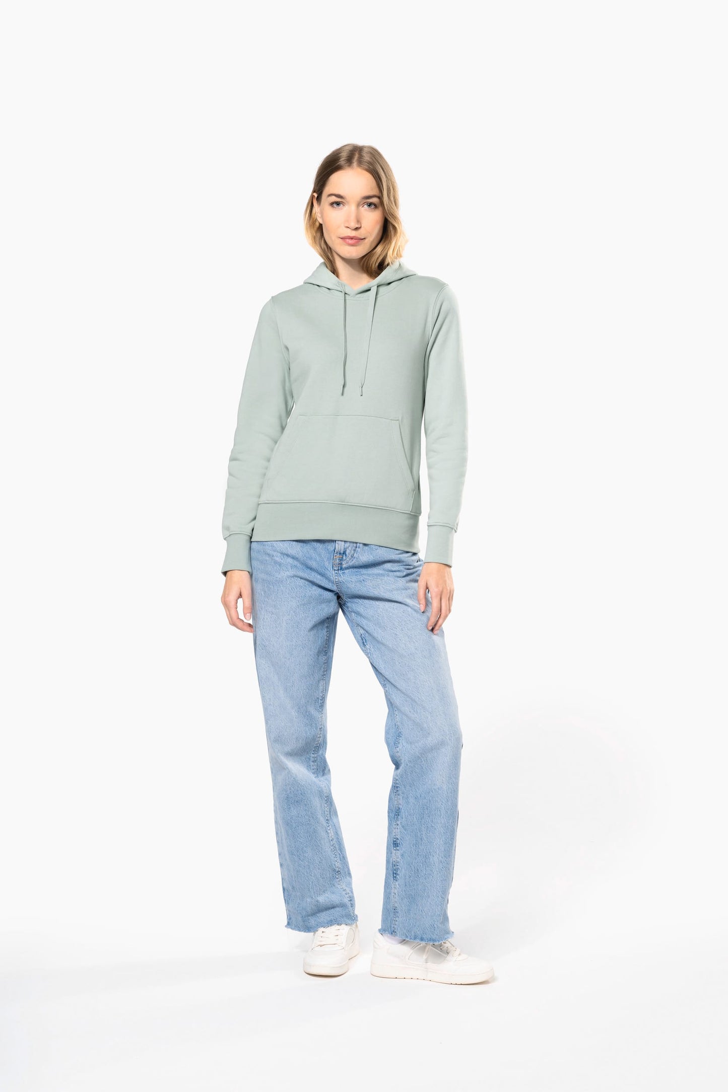 K4028 - Felpa eco-sostenibile donna con cappuccio