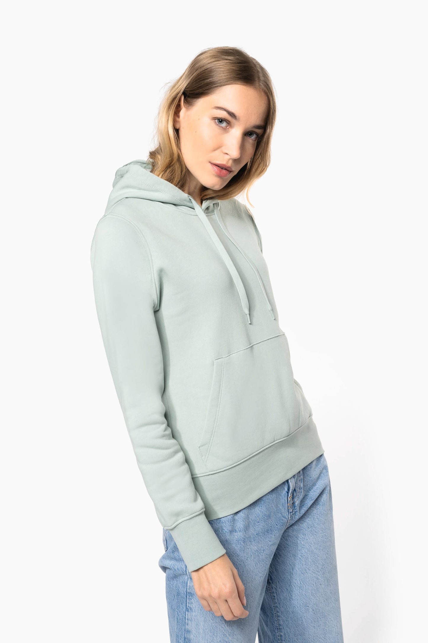 K4028 - Felpa eco-sostenibile donna con cappuccio